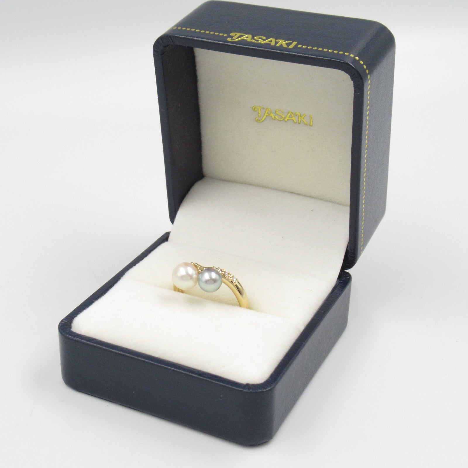 Tasaki Pearl Diamond Ring K18 Yellow Gold