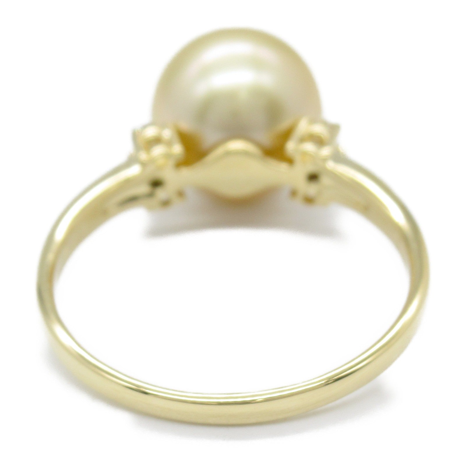 Tasaki Golden Pearl Diamond Ring K18 Yellow Gold