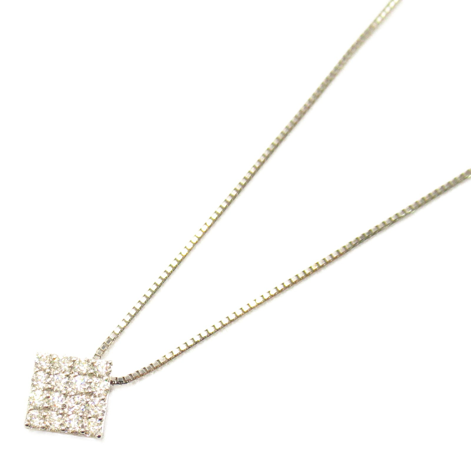 K18WG White Gold Diamond Necklace