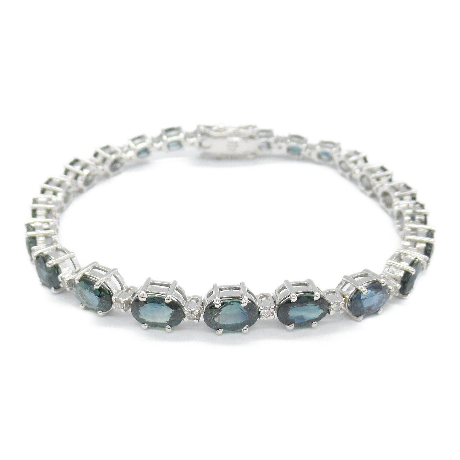 Sapphire Bracelet K18WG White Gold Jewelry