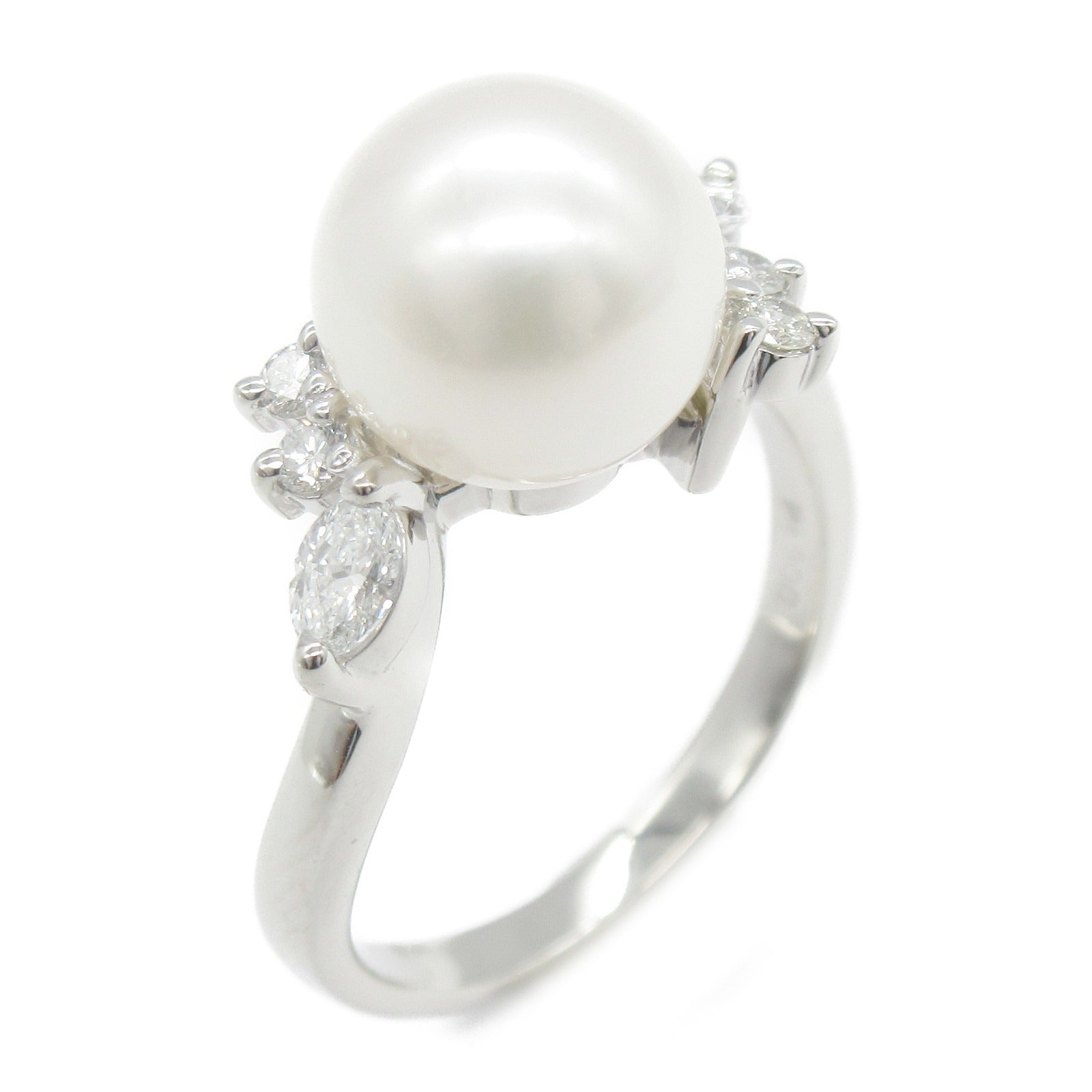 Platinum Diamond Pearl Ring Jewelry