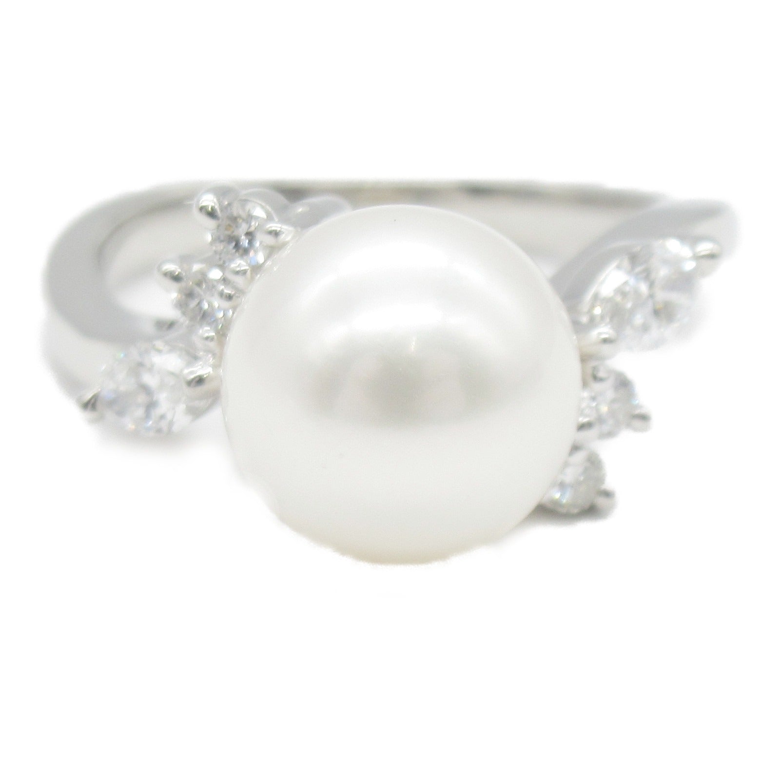 Platinum Diamond Pearl Ring Jewelry