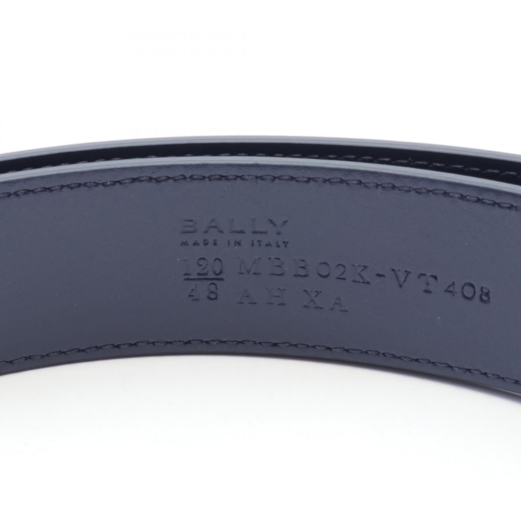 Bally Leather Belt Navy 6307590