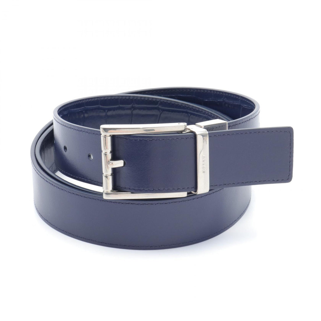 Bally Leather Belt Navy 6307590