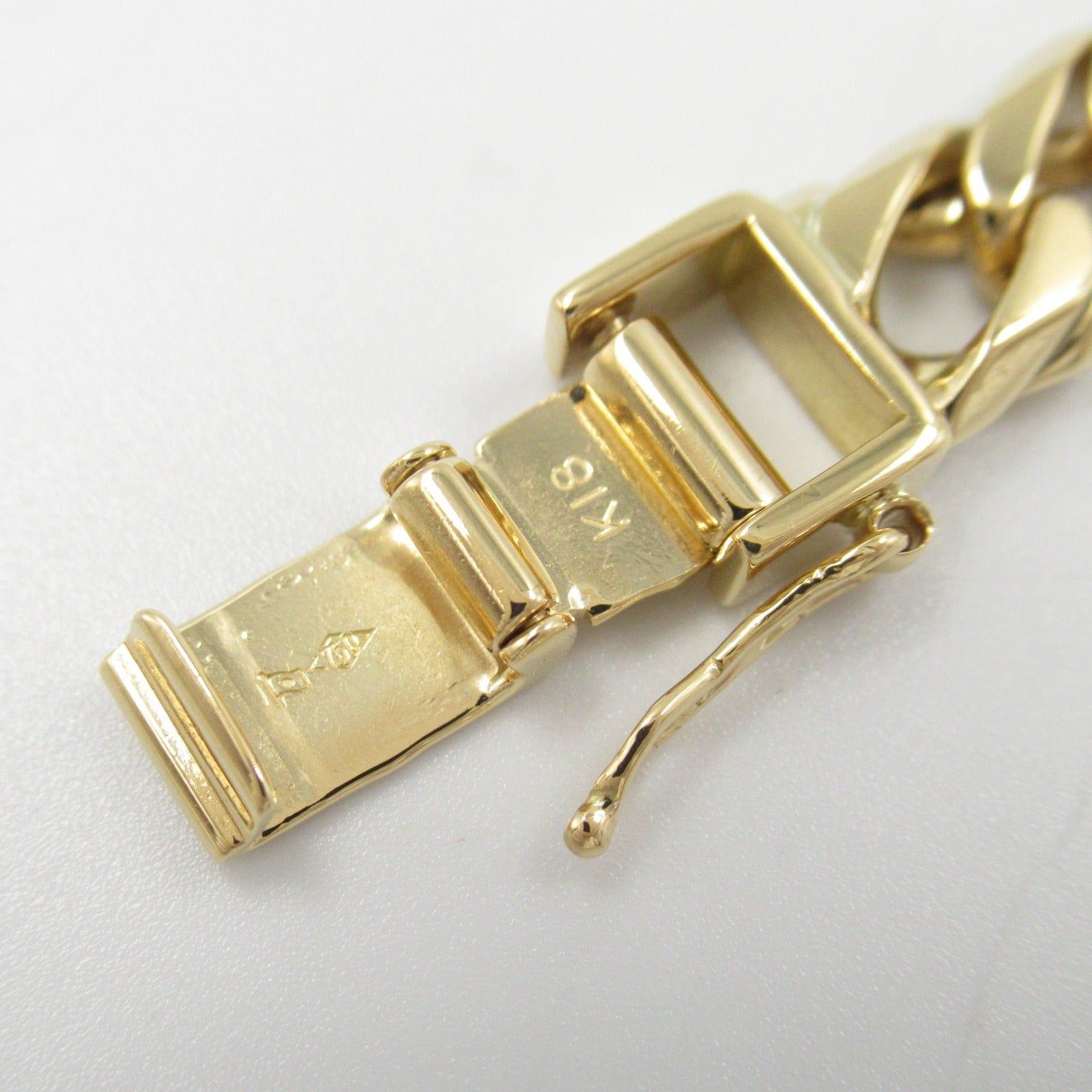 K18 Yellow Gold 6-Men W Chain Bracelet