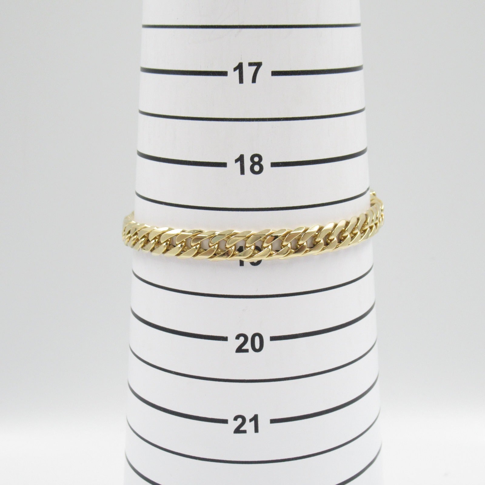 K18 Yellow Gold 6-Men W Chain Bracelet