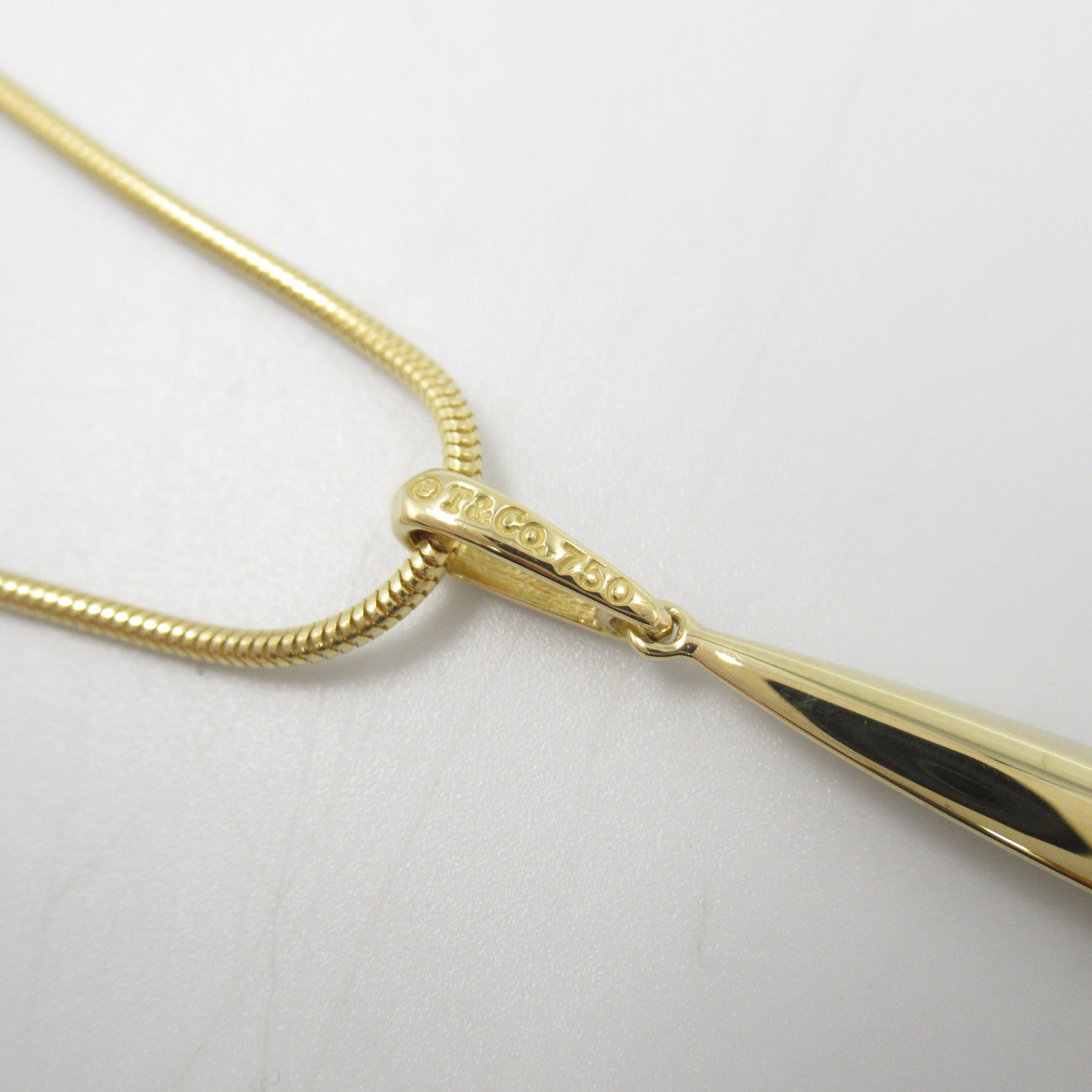 Tiffany & Co Feather Necklace K18 Yellow Gold