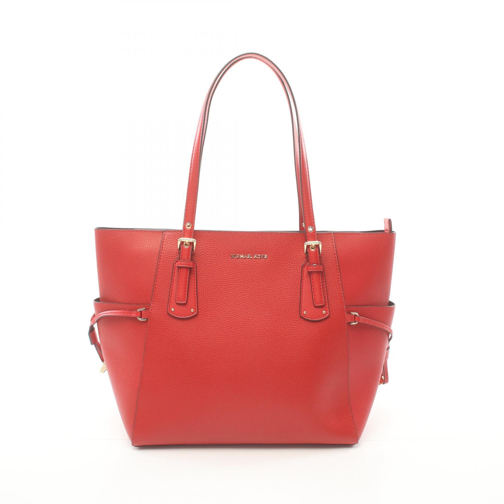 Michael Kors Voyager Leather Tote Bag Red