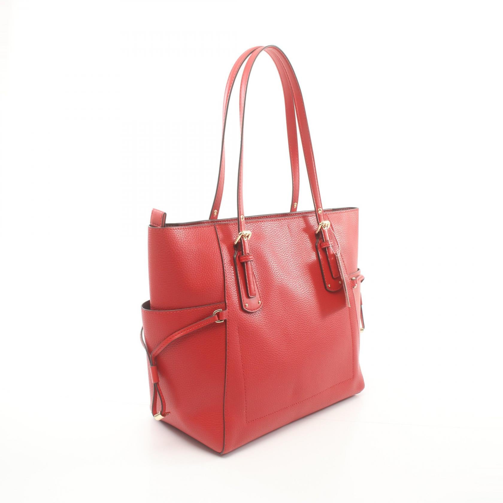 Michael Kors Voyager Leather Tote Bag Red