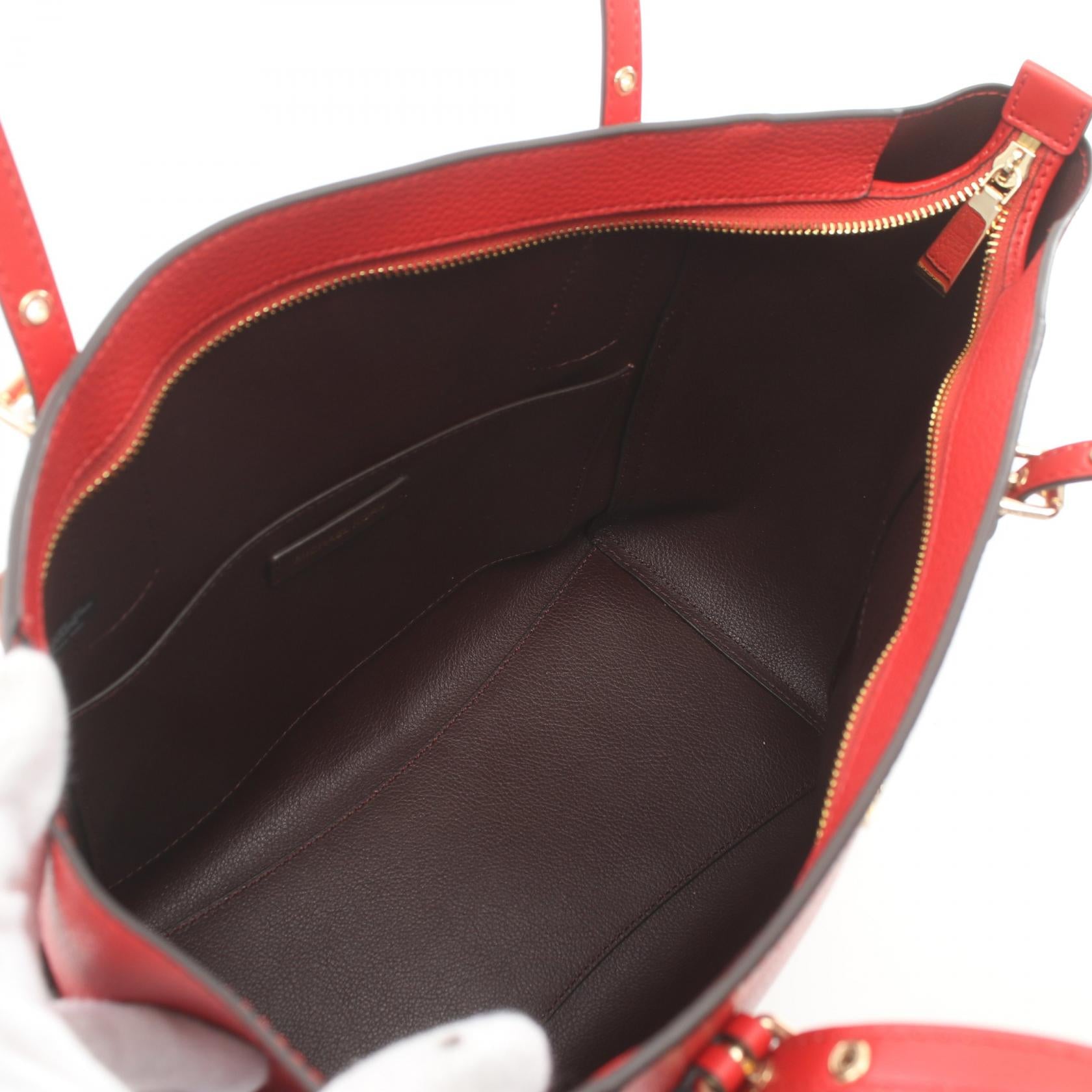 Michael Kors Voyager Leather Tote Bag Red