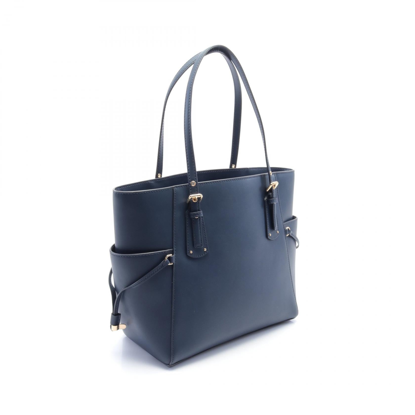 Michael Kors Voyager Leather Tote Bag Navy