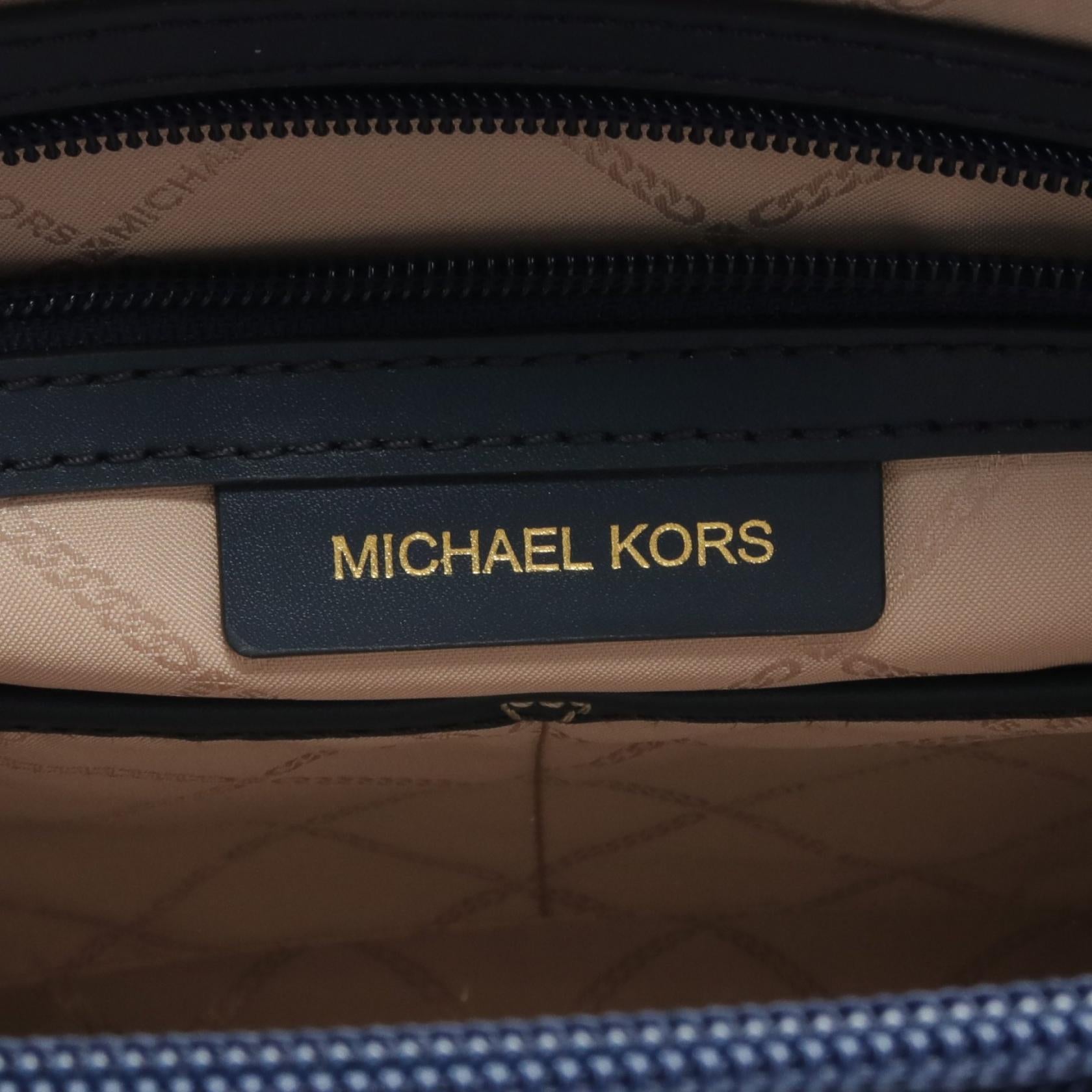 Michael Kors Voyager Leather Tote Bag Navy