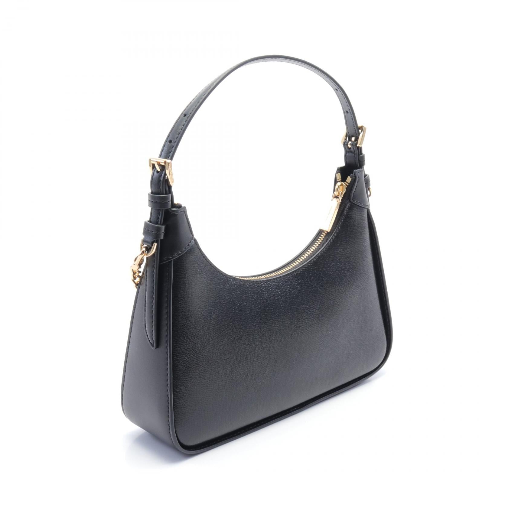 Michael Kors Wilma Leather Shoulder Bag Black