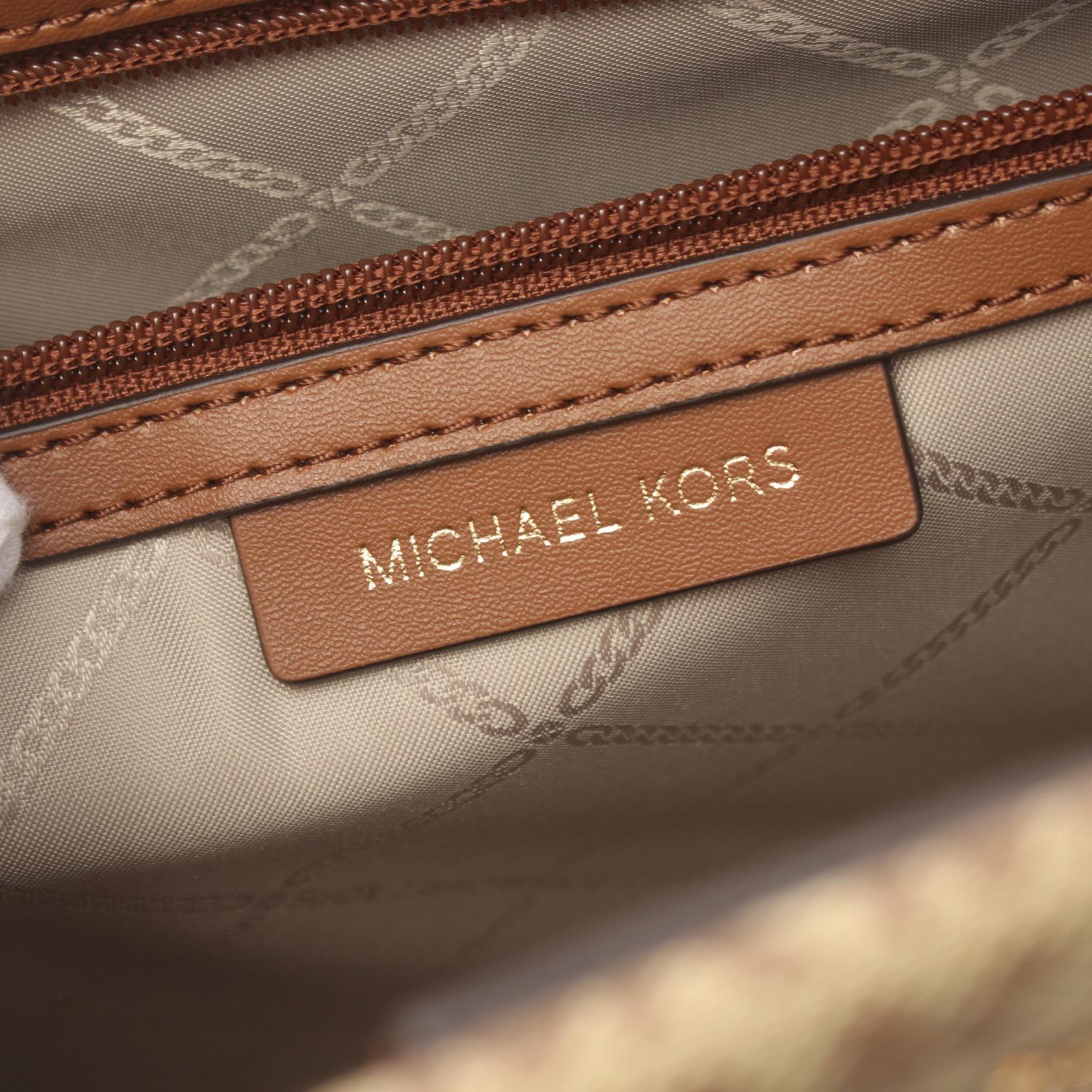 Michael Kors Signature Canvas Leather Tote Bag