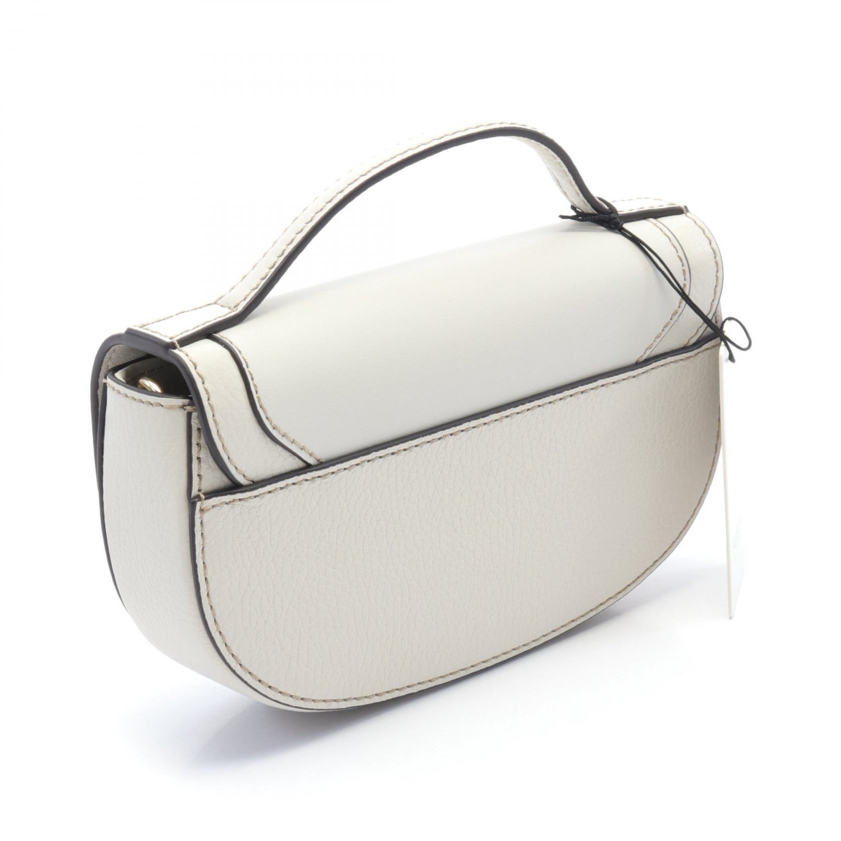 Furla Club 2 Mini Leather Handbag Ivory