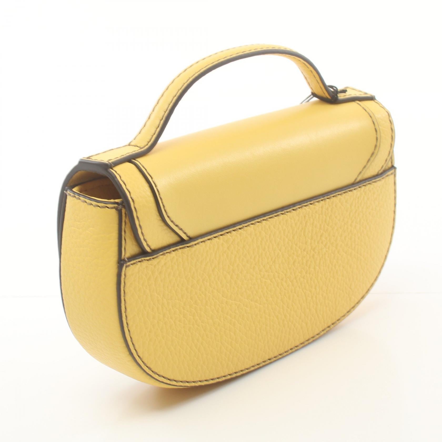 Furla Club 2 Mini Leather Handbag Yellow