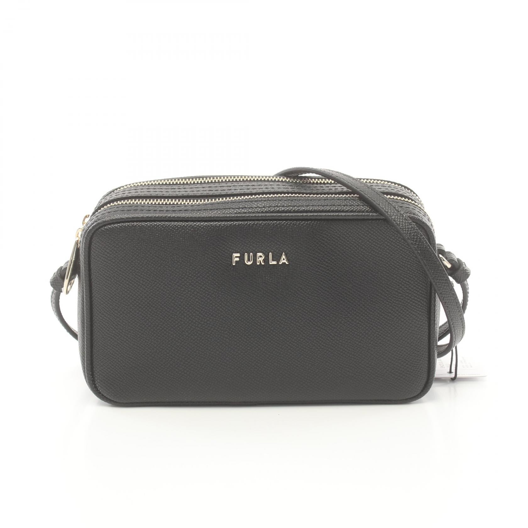 Furla LILLI XL Leather Shoulder Bag Black