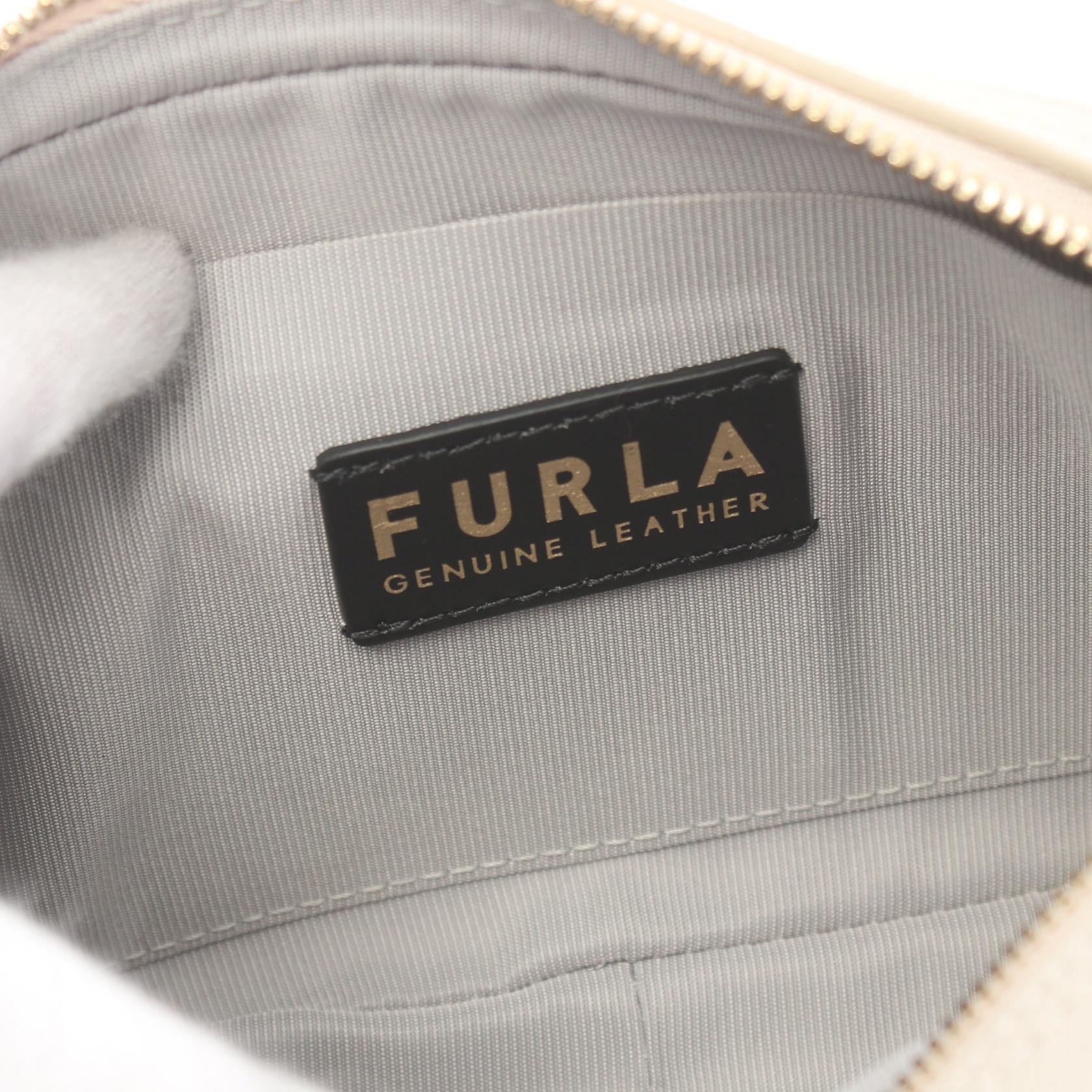 Furla LILLI XL Leather Shoulder Bag Beige