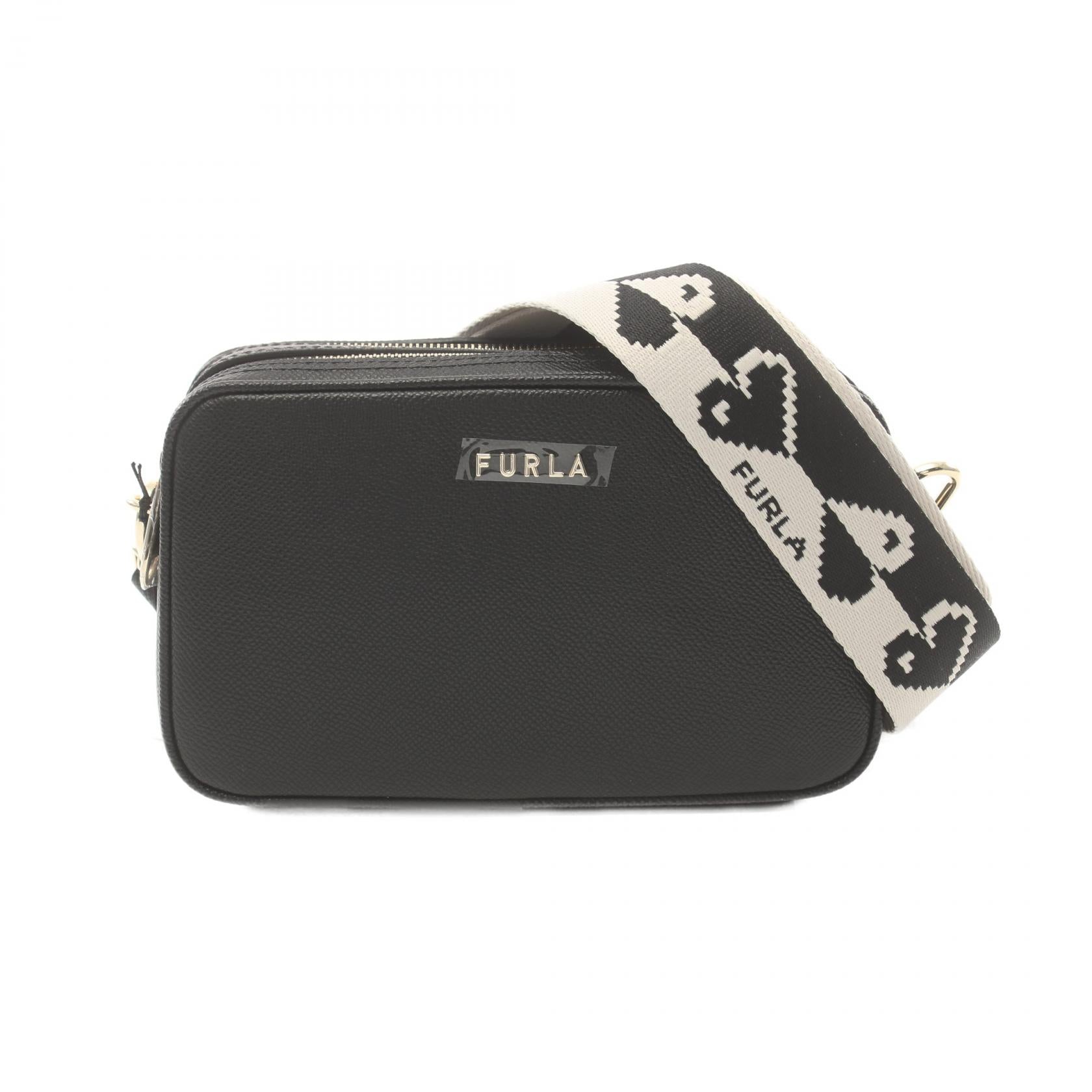 Furla LILLI XL Leather Shoulder Bag Black