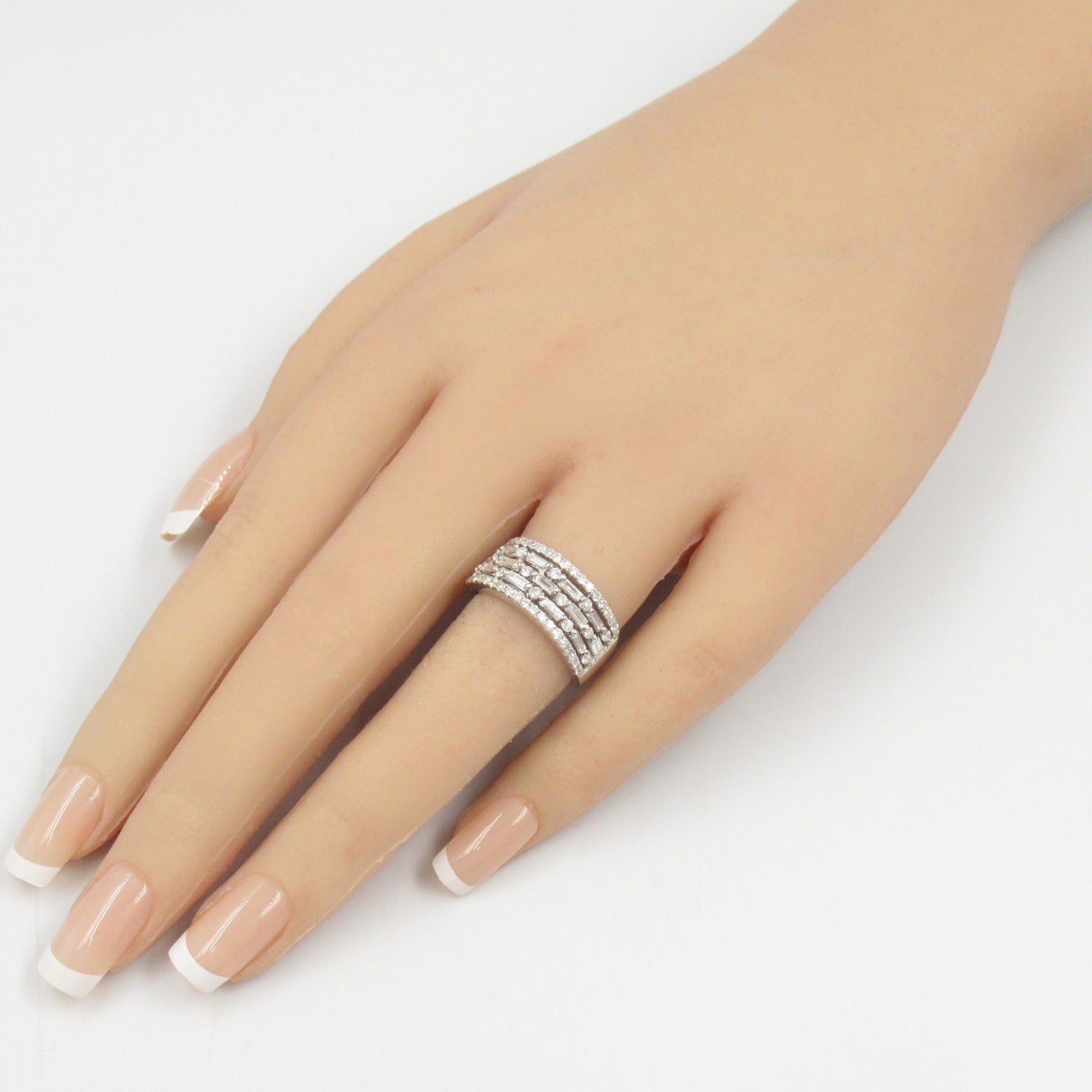 K18WG White Gold Diamond Ring Jewelry