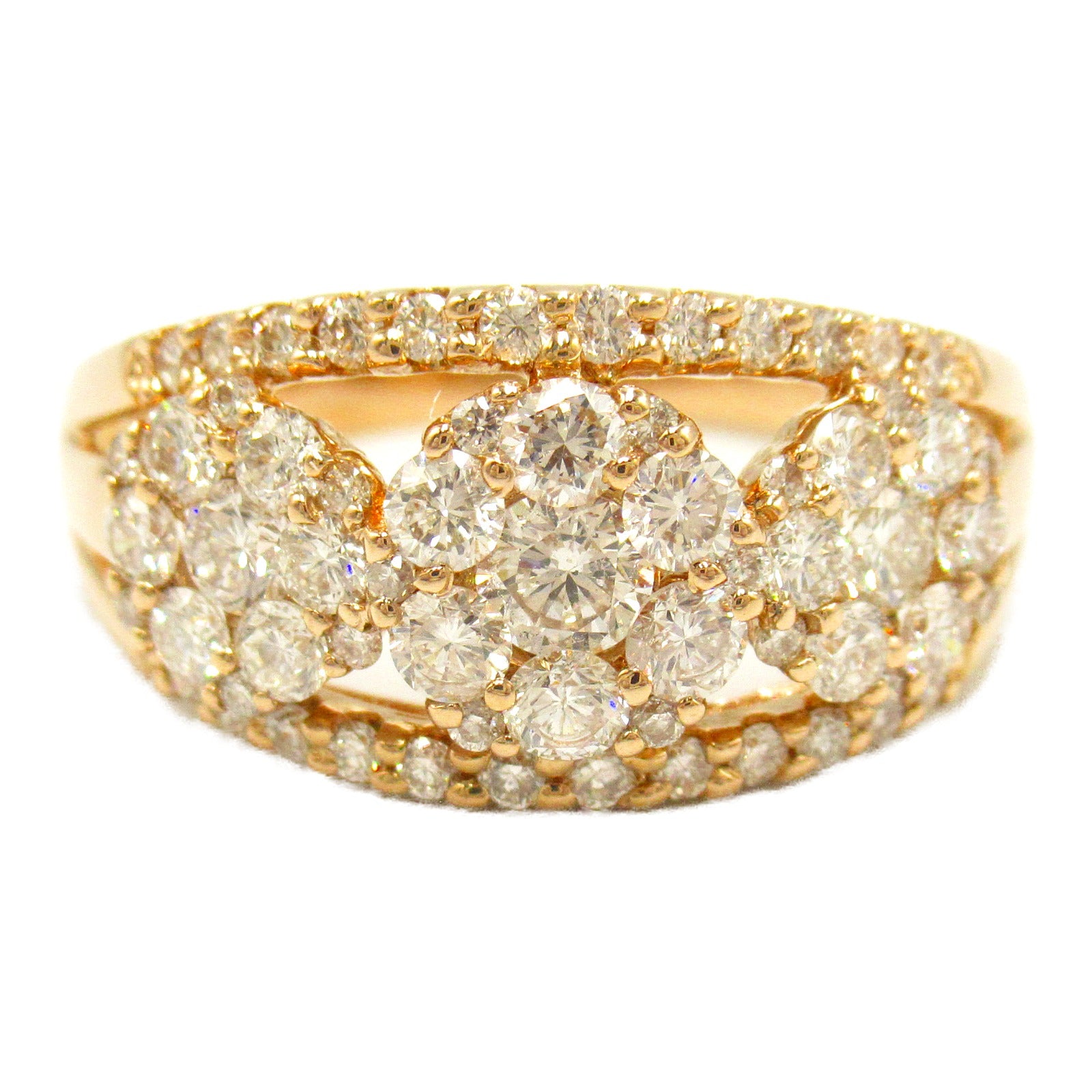 K18PG Pink Gold Diamond Ring Jewelry