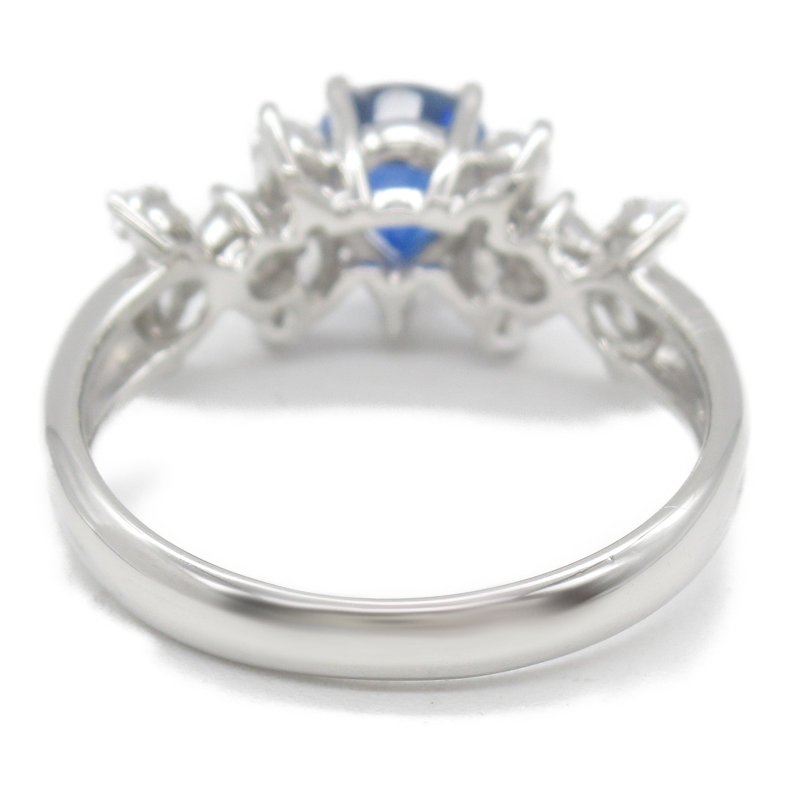 Sapphire Diamond Ring Pt900 Platinum Jewelry