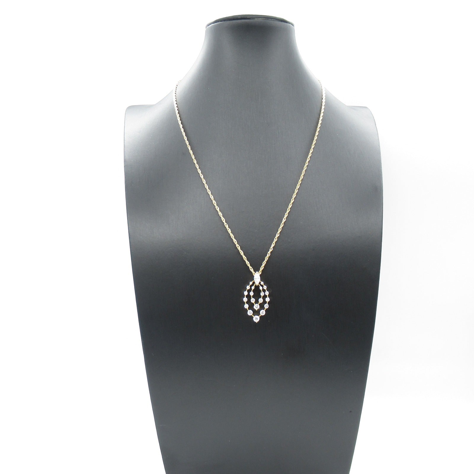 K18 Yellow Gold Diamond Necklace Jewelry