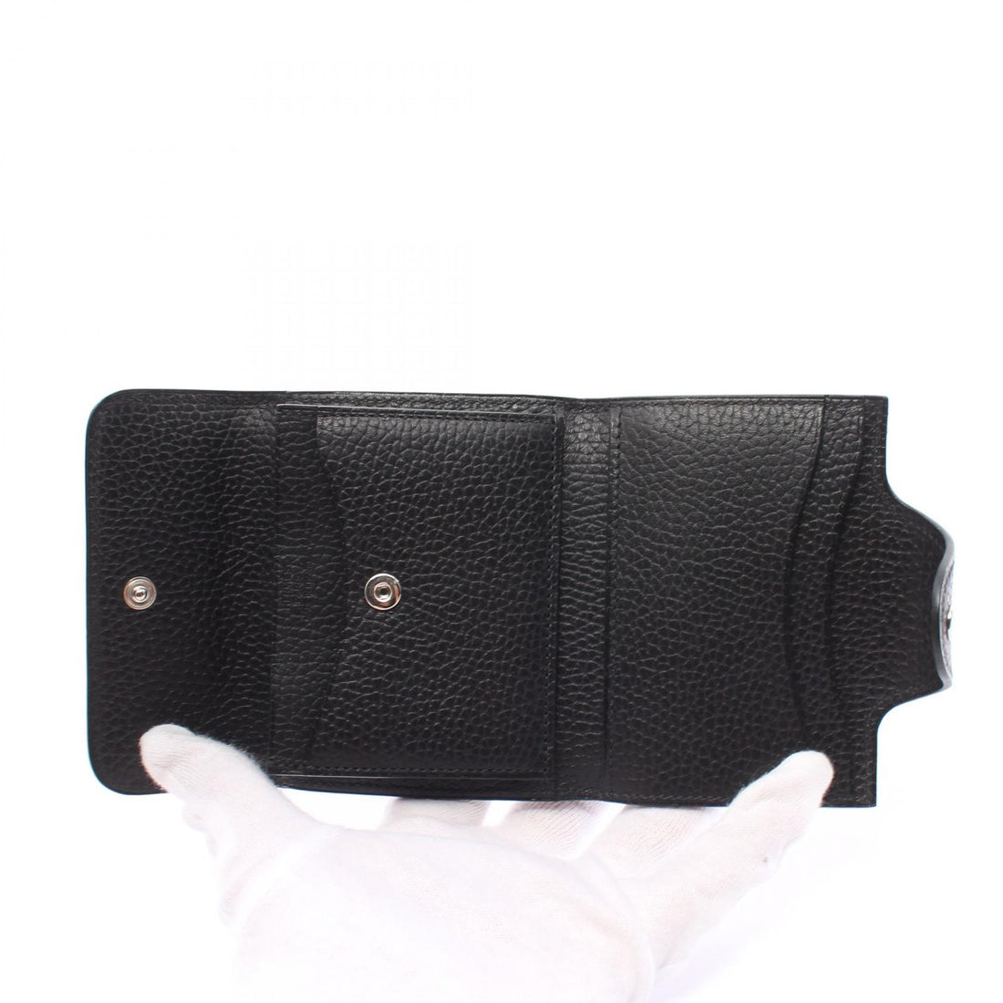 Hermes Iliade Compact Coin Case Wallet Black