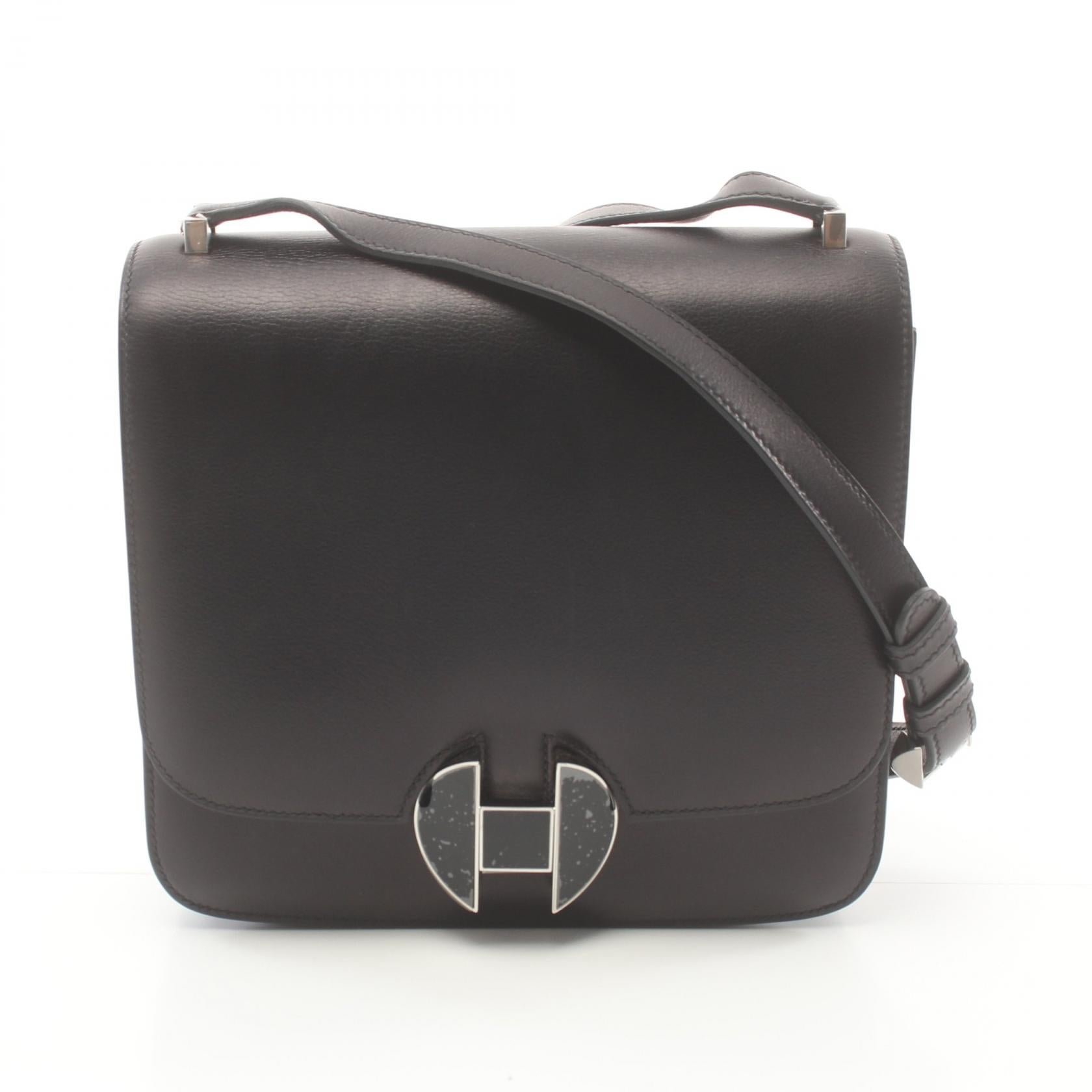 Hermes Evergrain Sac 2002 Shoulder Bag Black