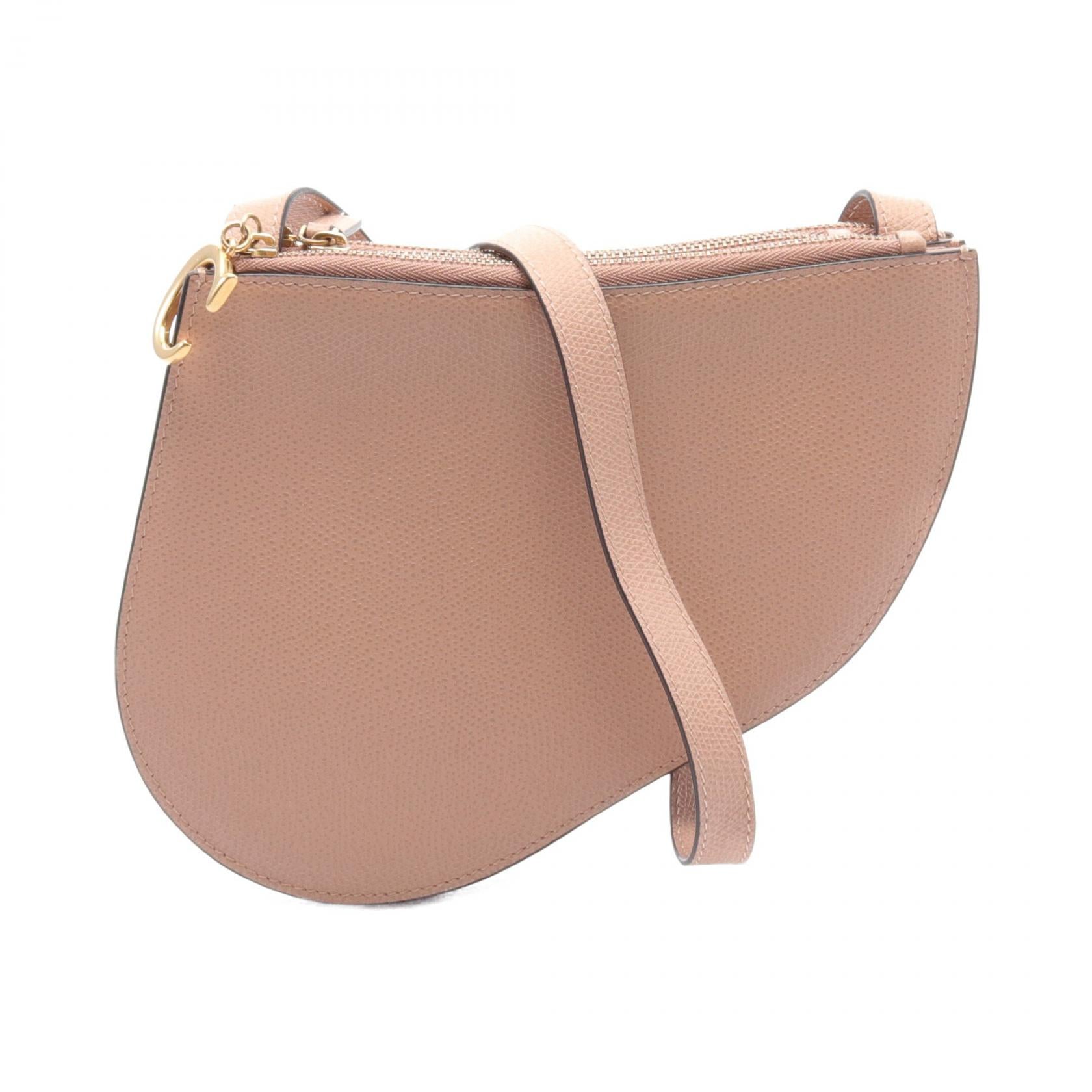 Dior Saddle Leather Shoulder Bag Pink