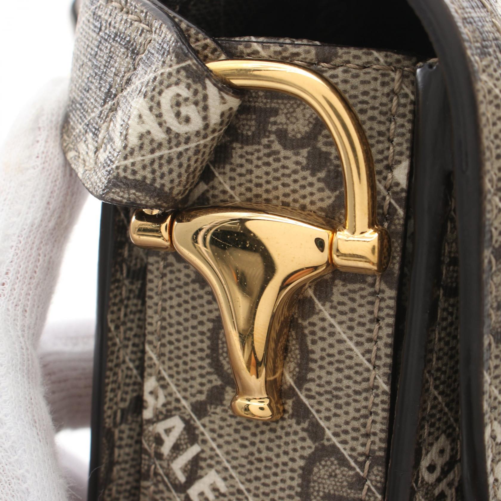 Gucci Horsebit 1955 Shoulder Bag Beige/White