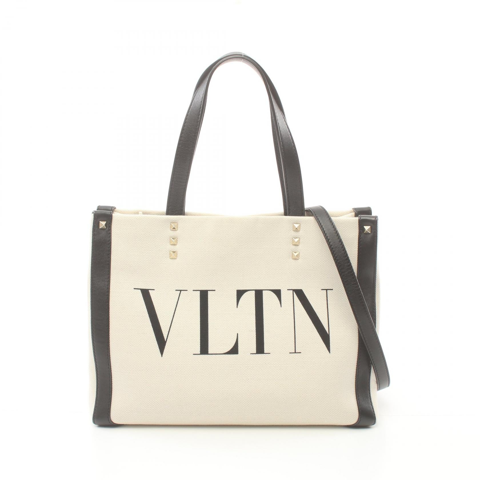 Valentino VLTN Logo Rockstuds Tote Bag