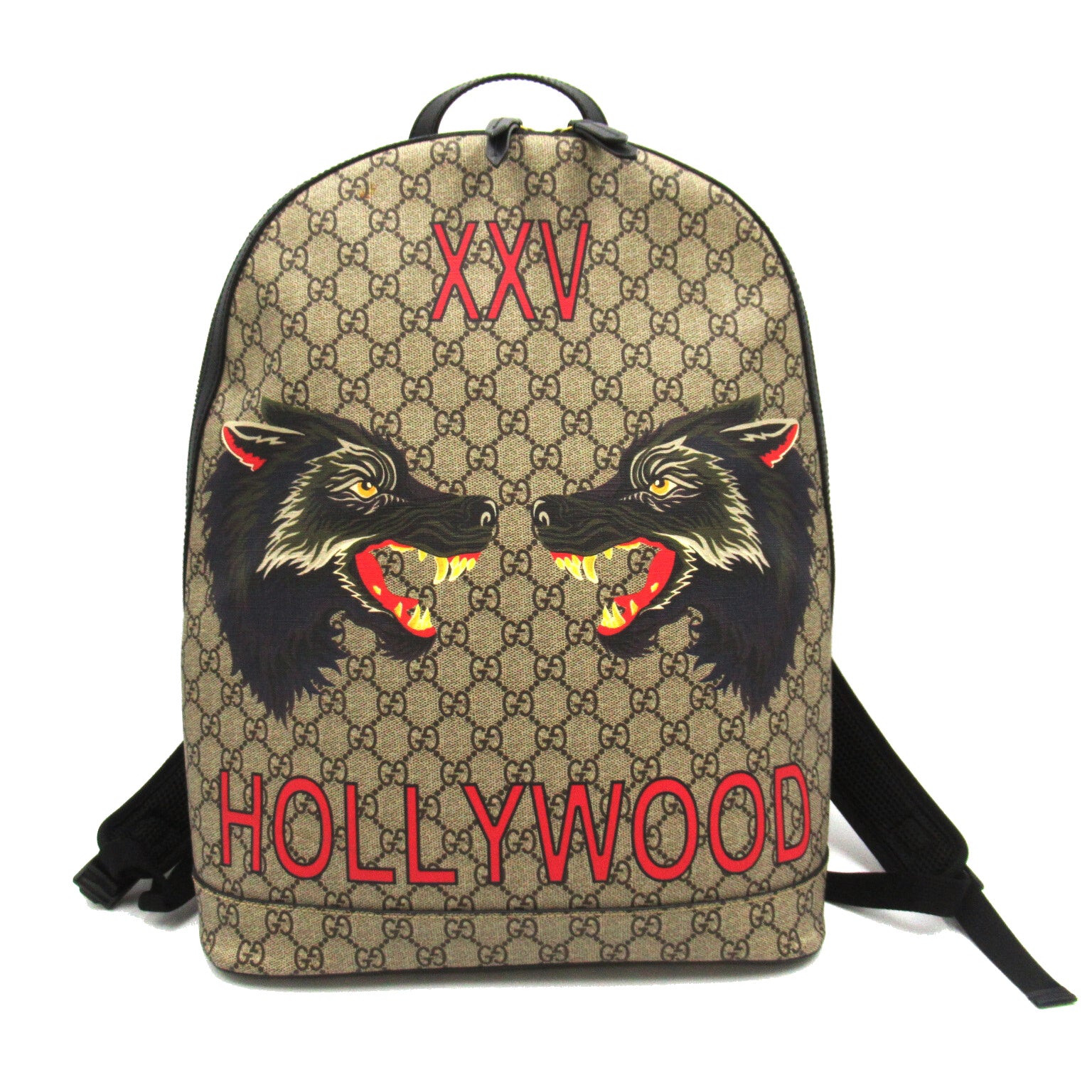 Gucci GG Supreme 419584 Angry Cat LOVED Backpack Canvas Backpack 419584 in Great Condition