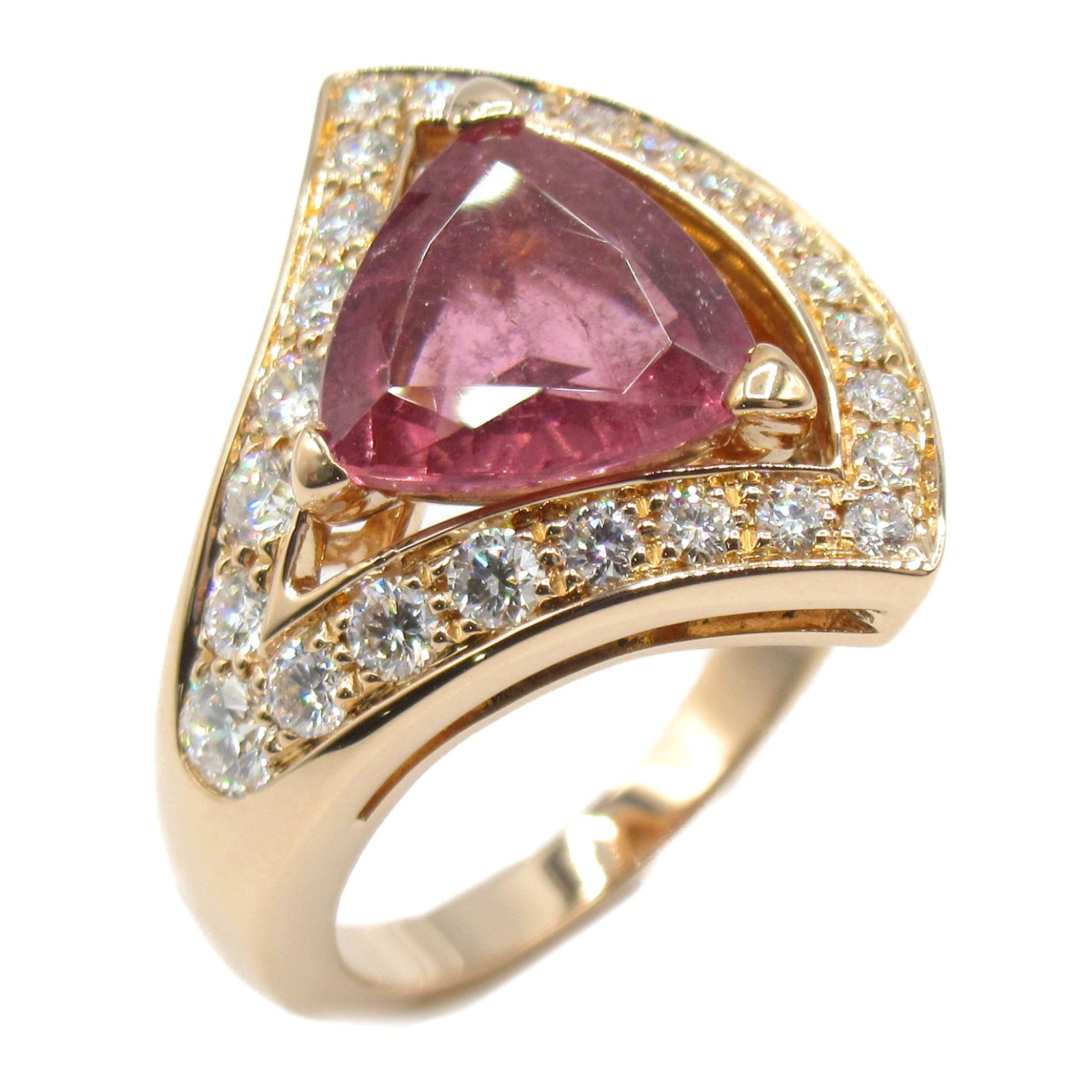 Bvlgari Diva Dream Ring K18PG Diamond Pink Tourmaline