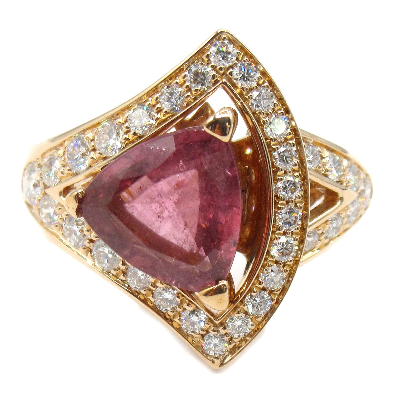 Bvlgari Diva Dream Ring K18PG Diamond Pink Tourmaline