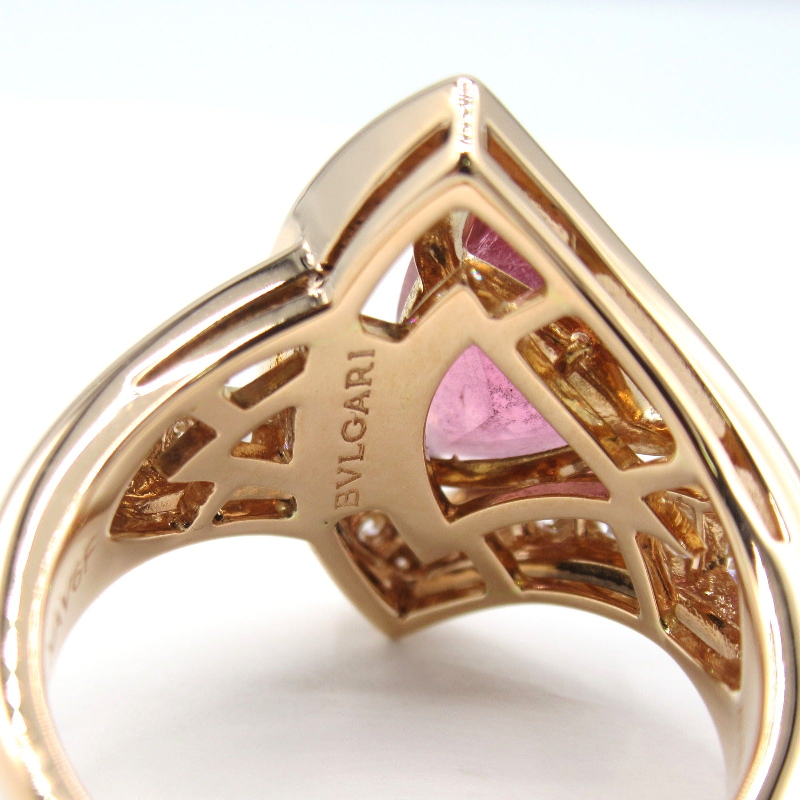 Bvlgari Diva Dream Ring K18PG Diamond Pink Tourmaline