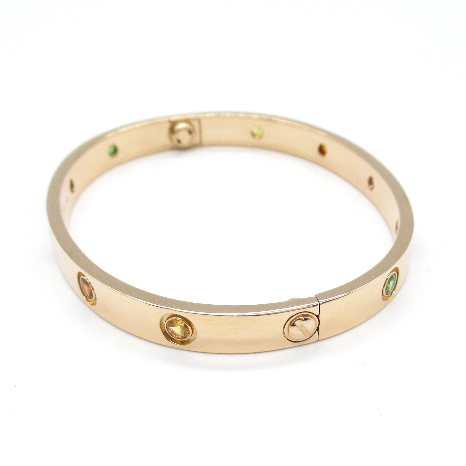 Cartier Love Bracelet Multistone K18PG Pink Gold