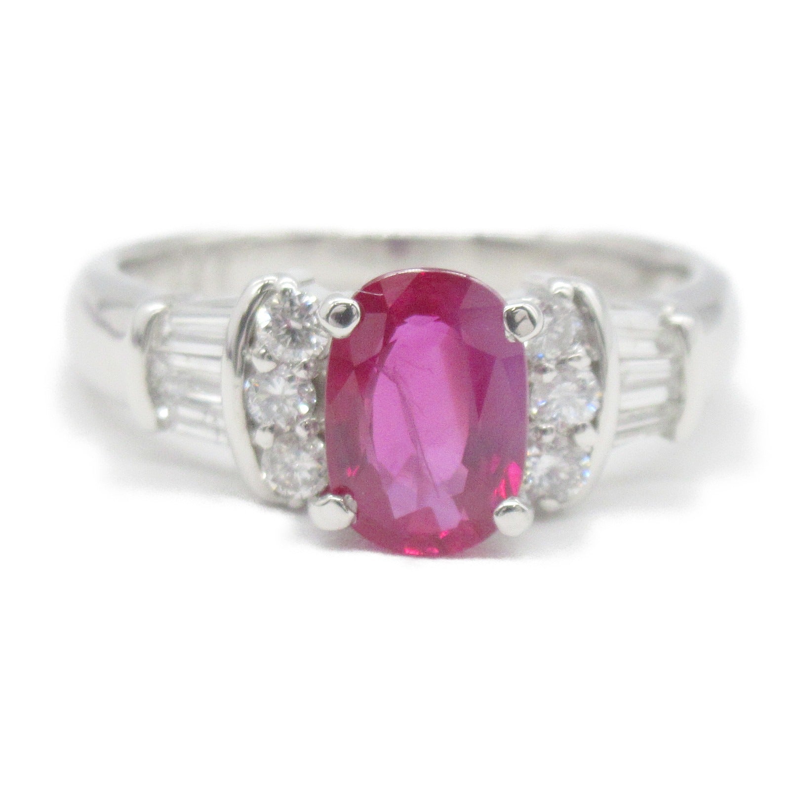 Ruby Diamond Ring Pt900 Platinum