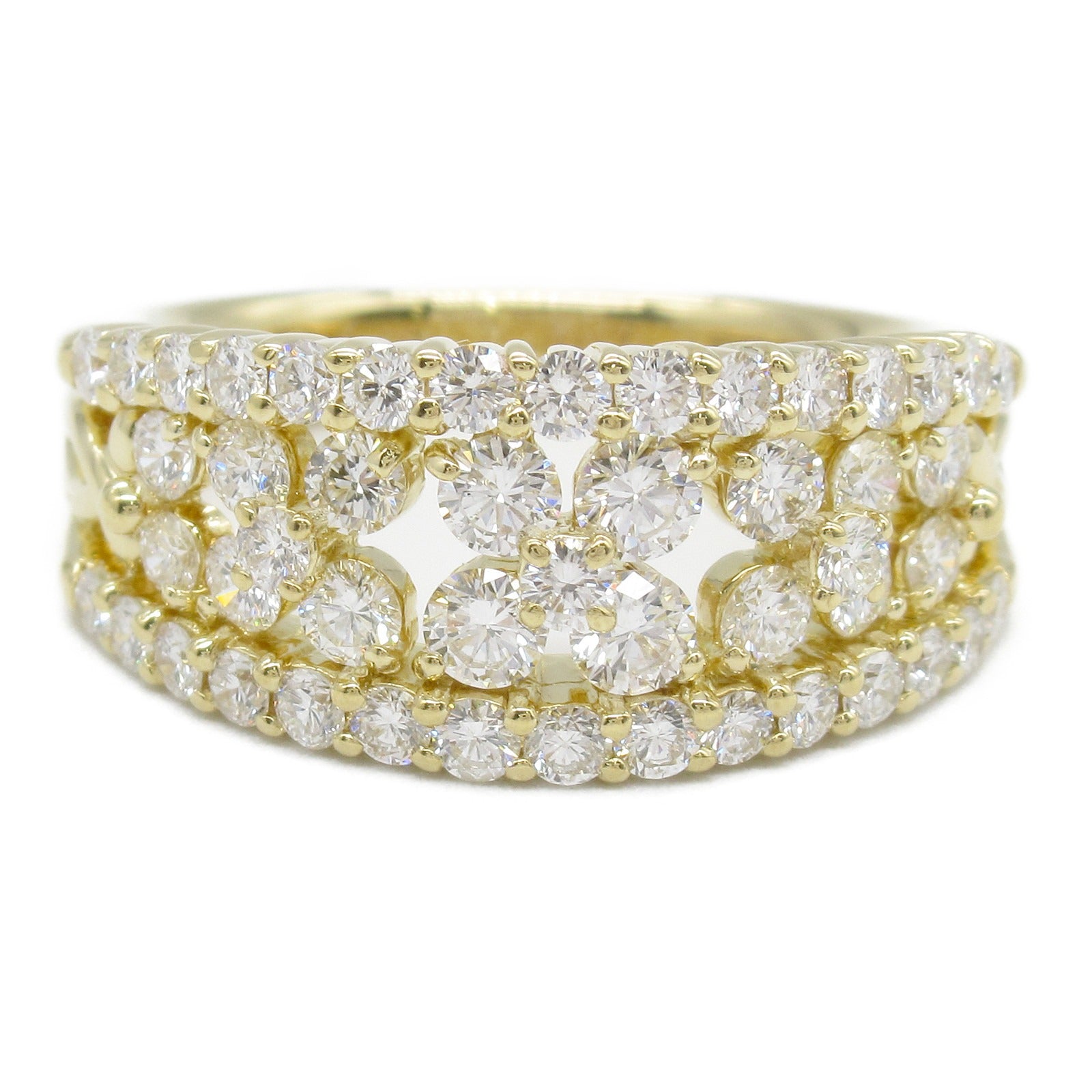 K18 Yellow Gold Diamond Ring Jewelry