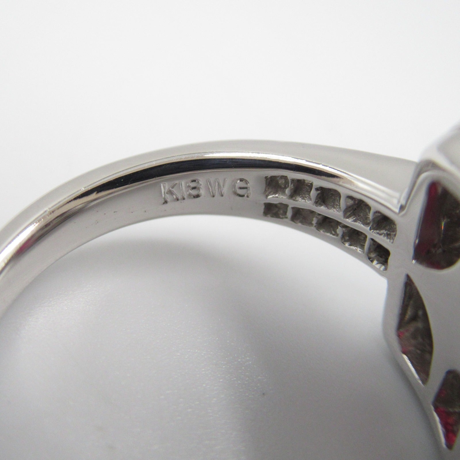 Ruby Diamond Ring K18WG White Gold