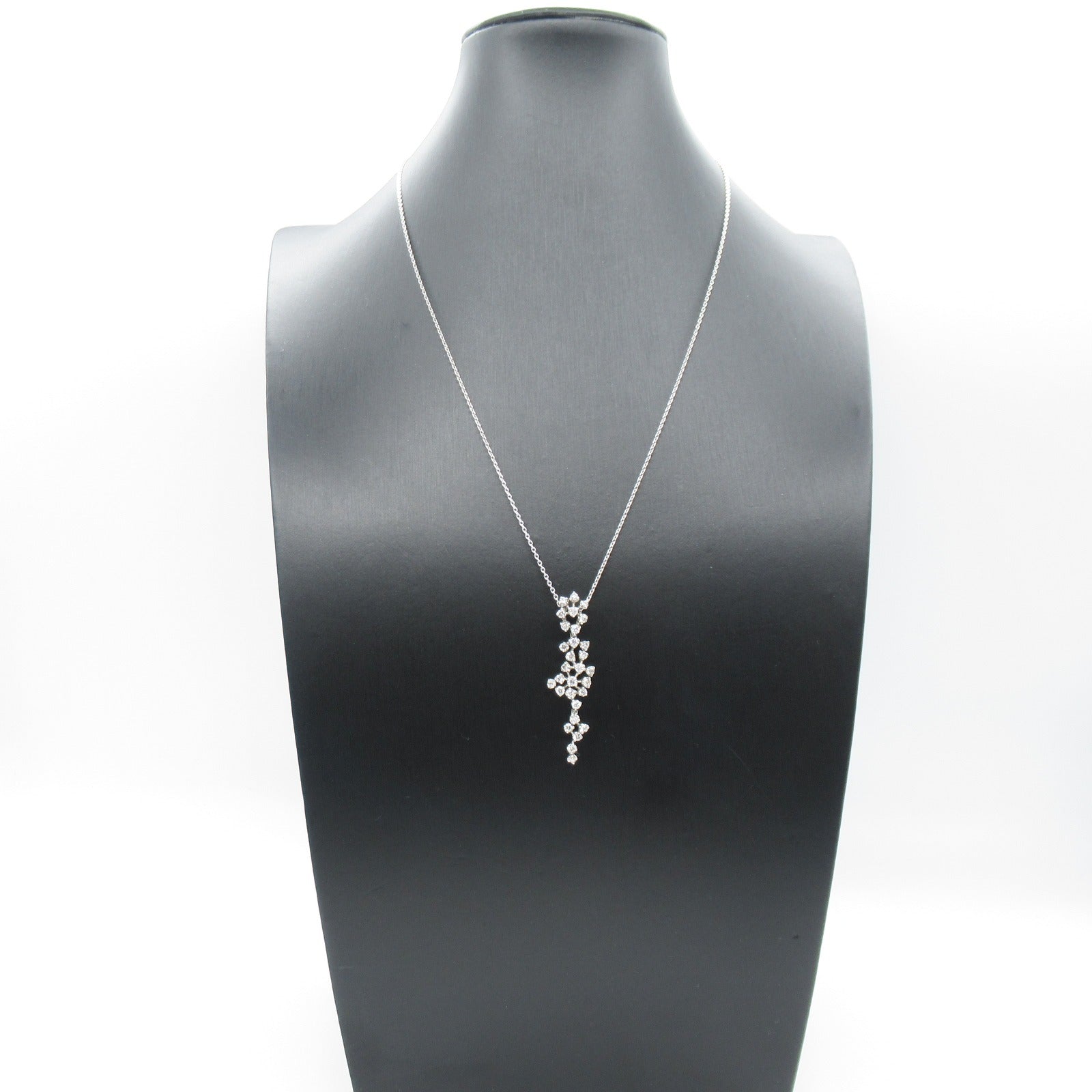 Diamond Necklace K18WG White Gold Jewelry