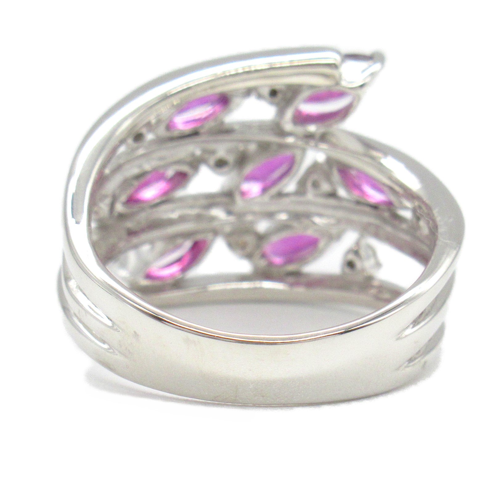 Amethyst Diamond Ring K18WG White Gold