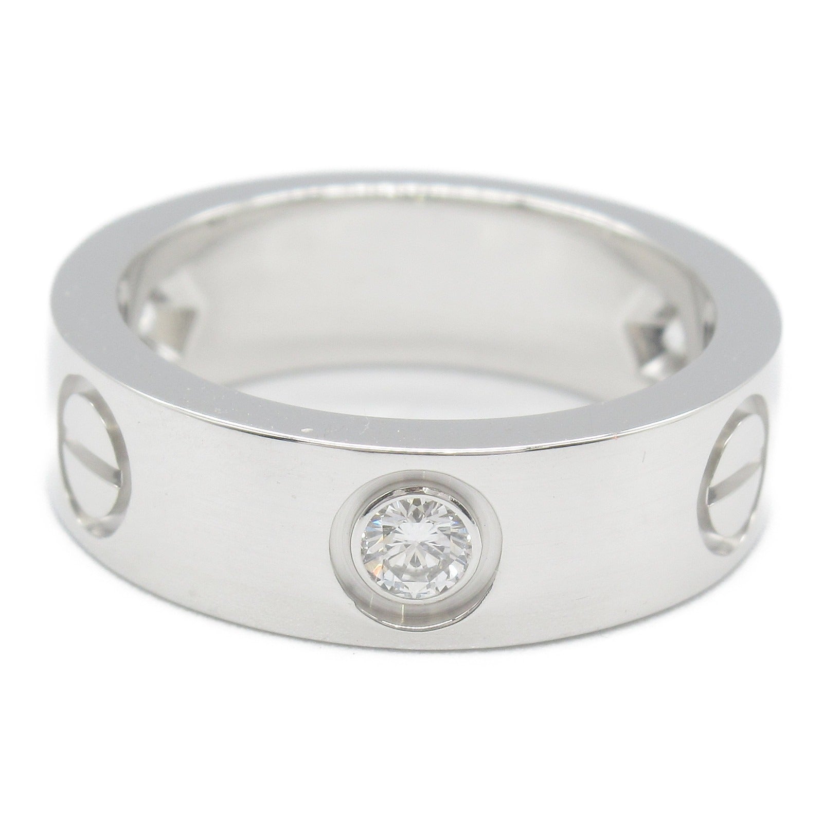 Cartier Love Ring Half Diamond K18WG