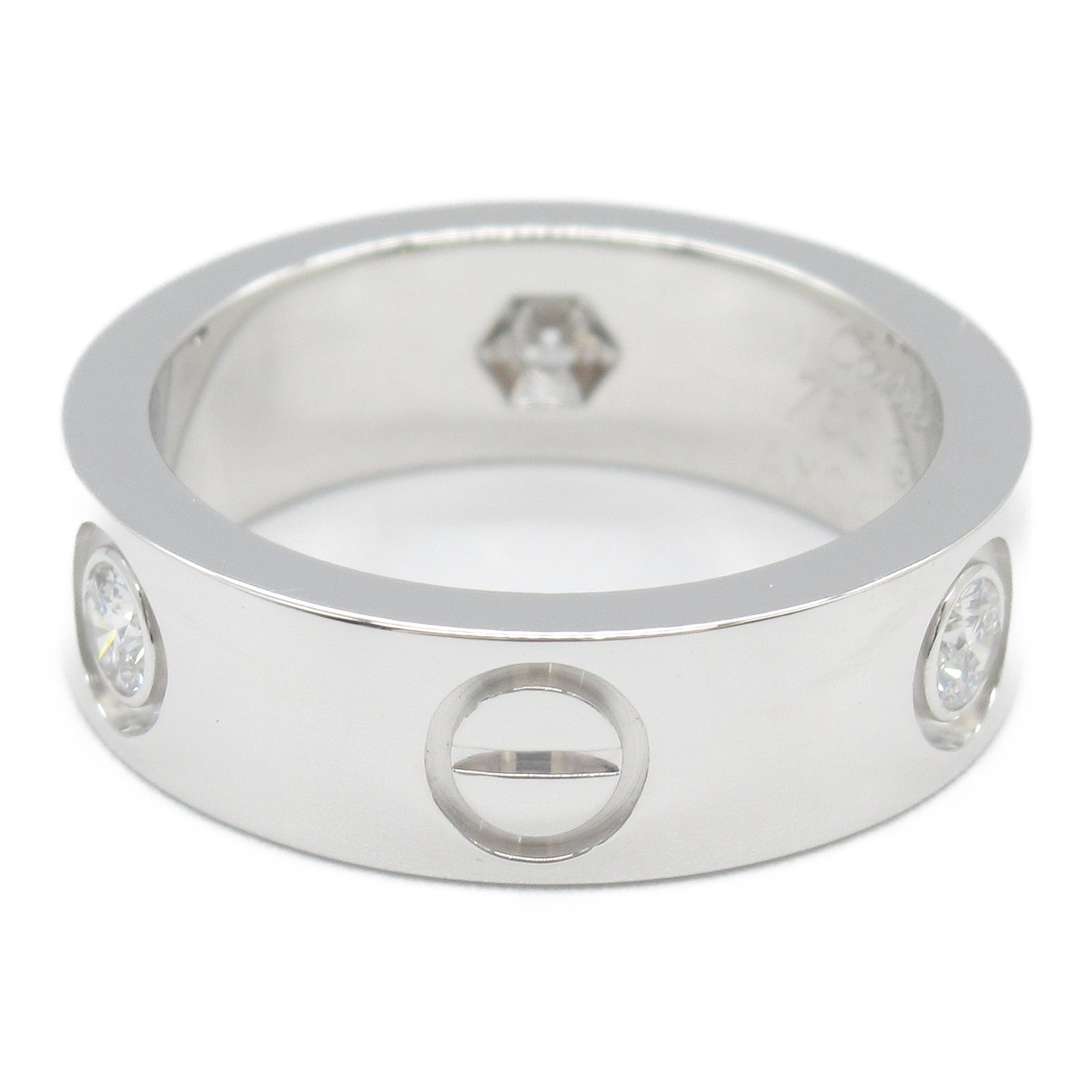 Cartier Love Ring Half Diamond K18WG