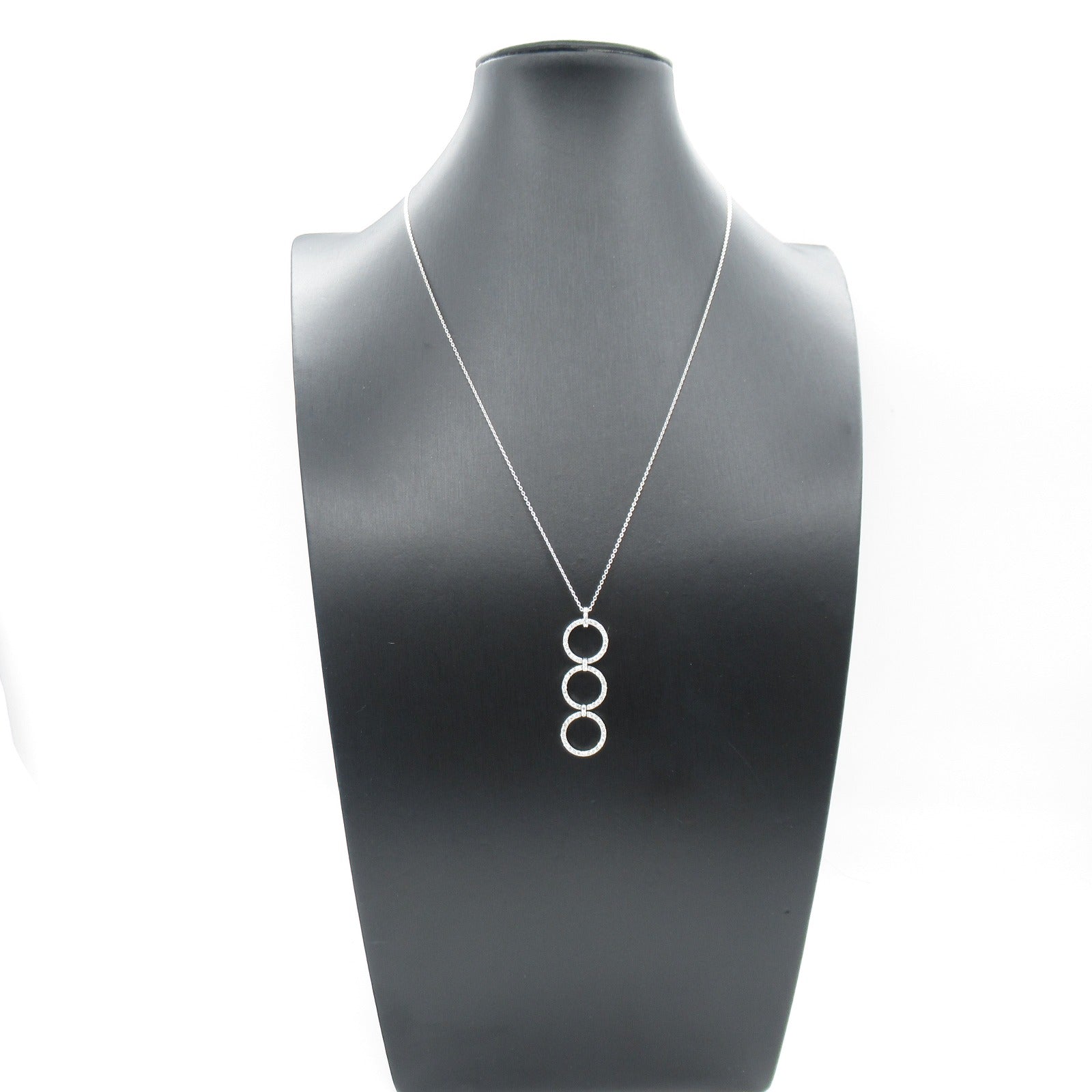 Diamond Necklace K18WG White Gold Jewelry