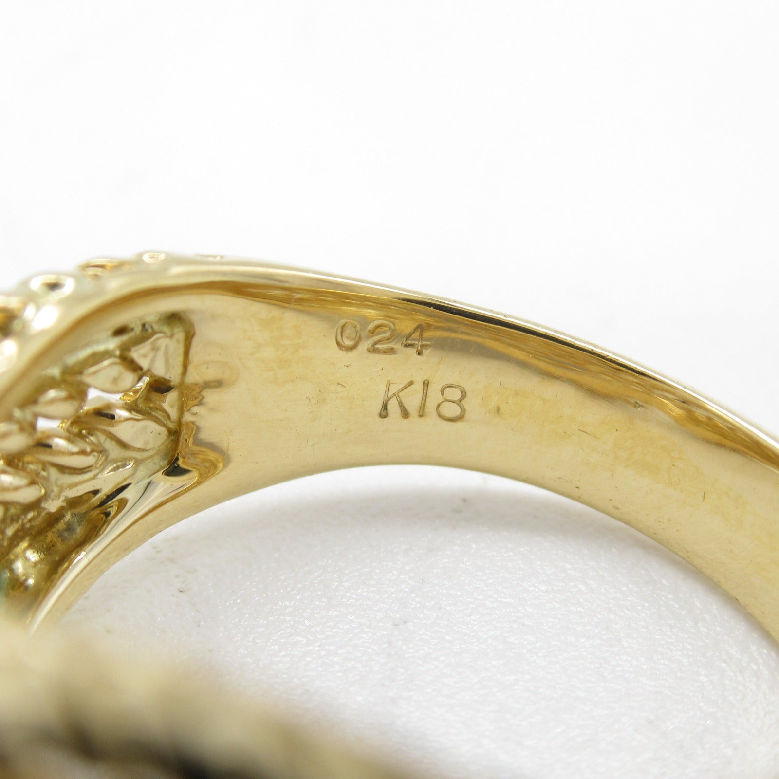 K18 Yellow Gold Diamond Ring Jewelry