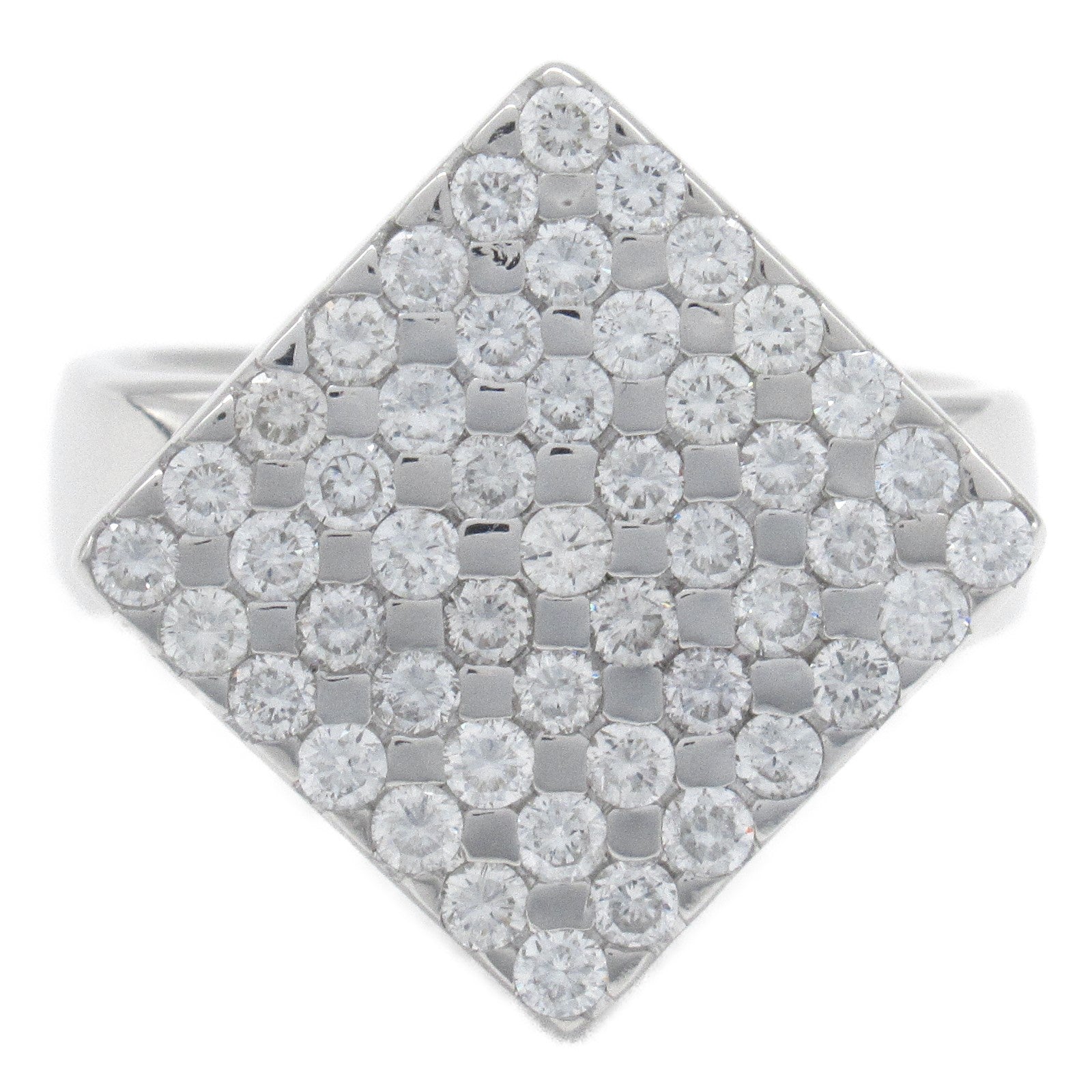 K18WG White Gold Diamond Ring Jewelry