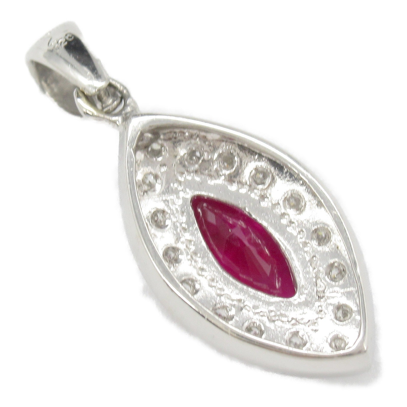 Platinum Ruby Diamond Pendant Jewelry