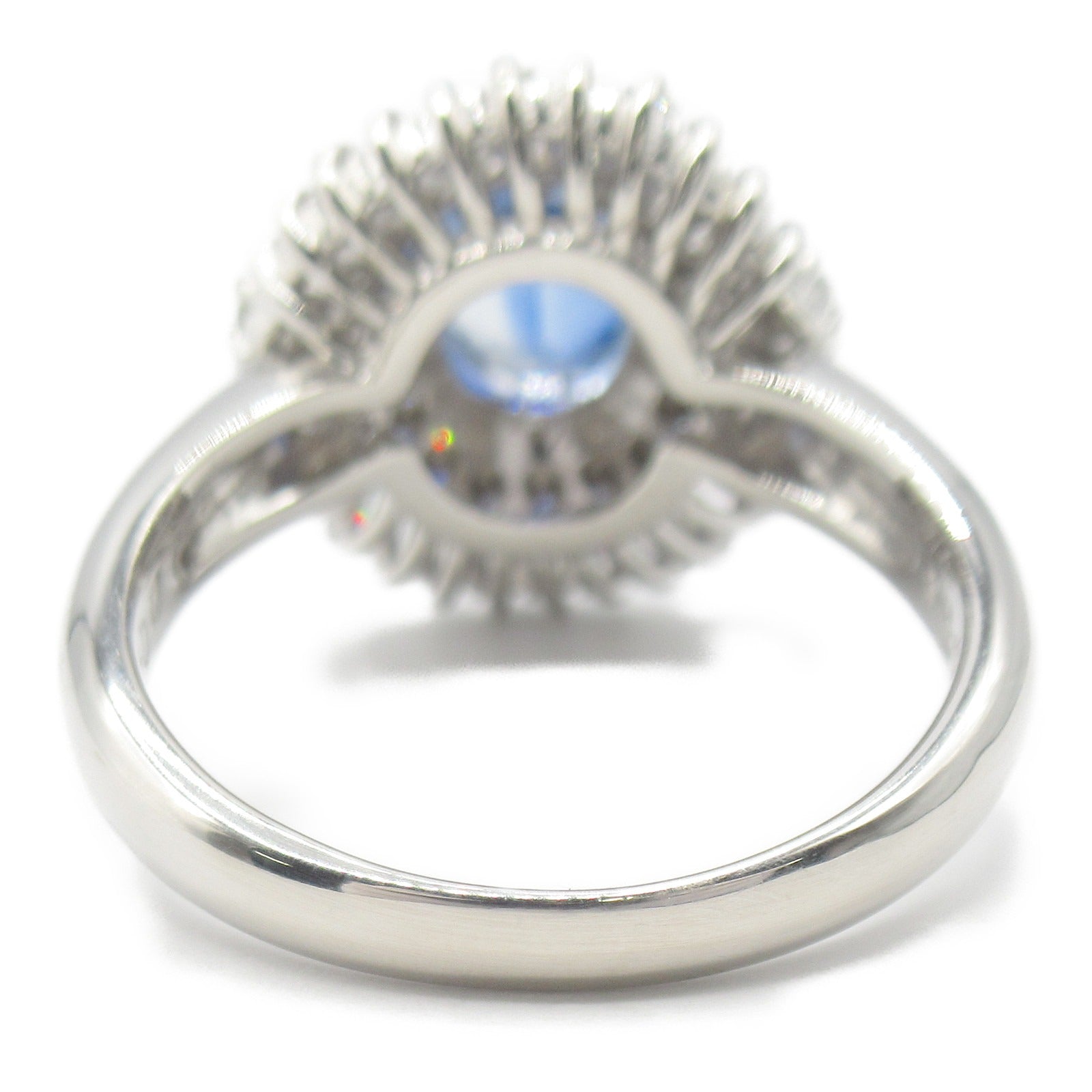 Sapphire Diamond Ring Pt900 Platinum