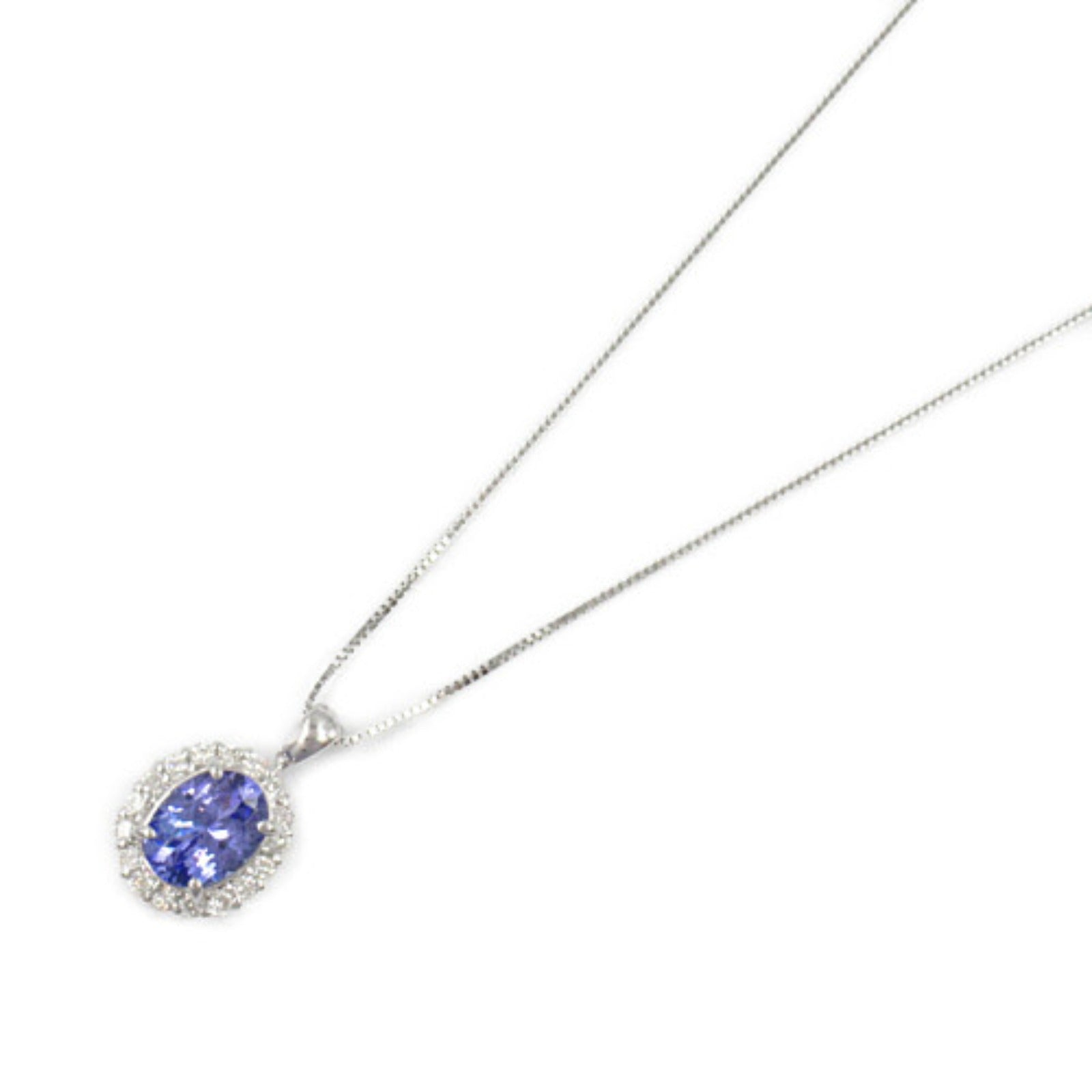 LuxUness 18K Sapphire and Diamond Necklace  Metal Necklace in Great Condition